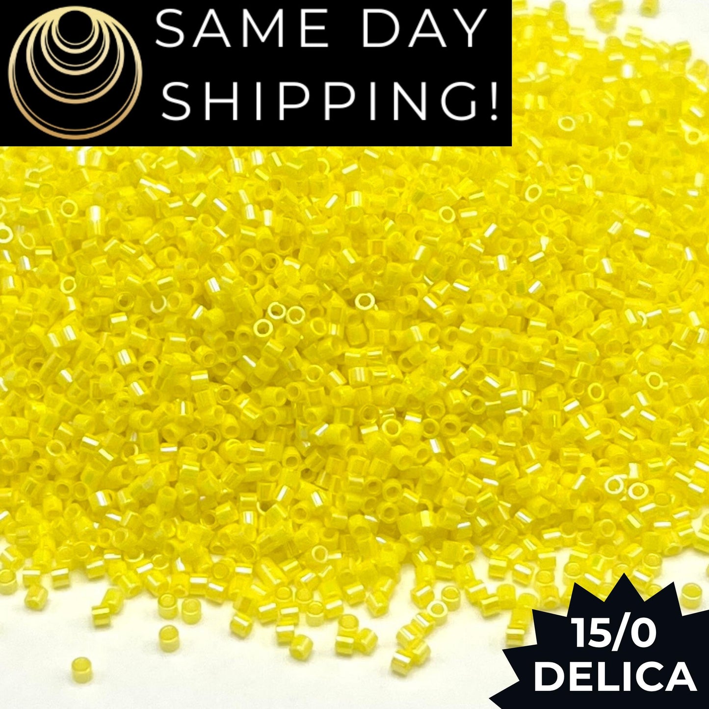 DBS0160 15/0 Miyuki Delica Beads Opaque Yellow AB