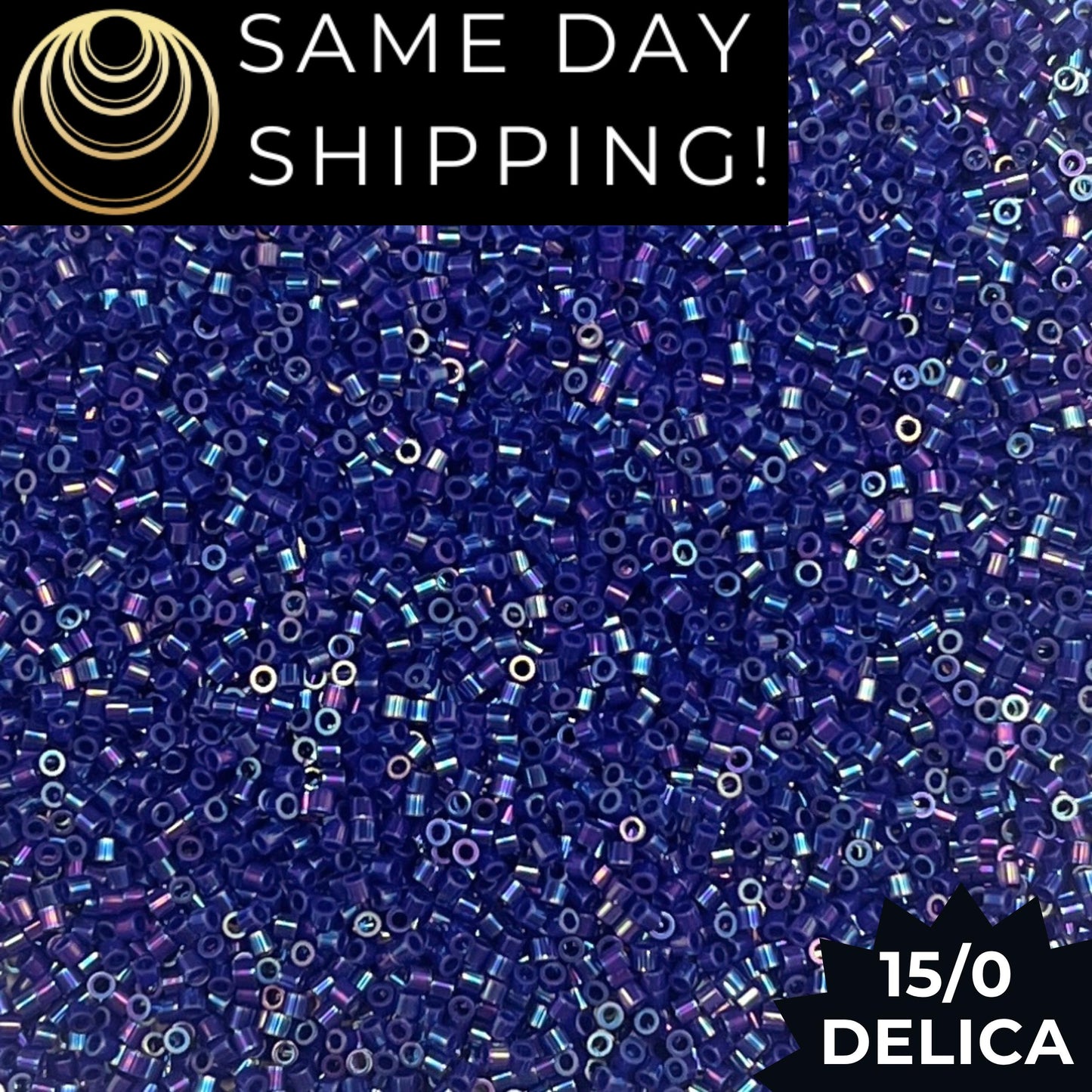 DBS0165 15/0 Miyuki Delica Beads Opaque Cobalt Blue AB