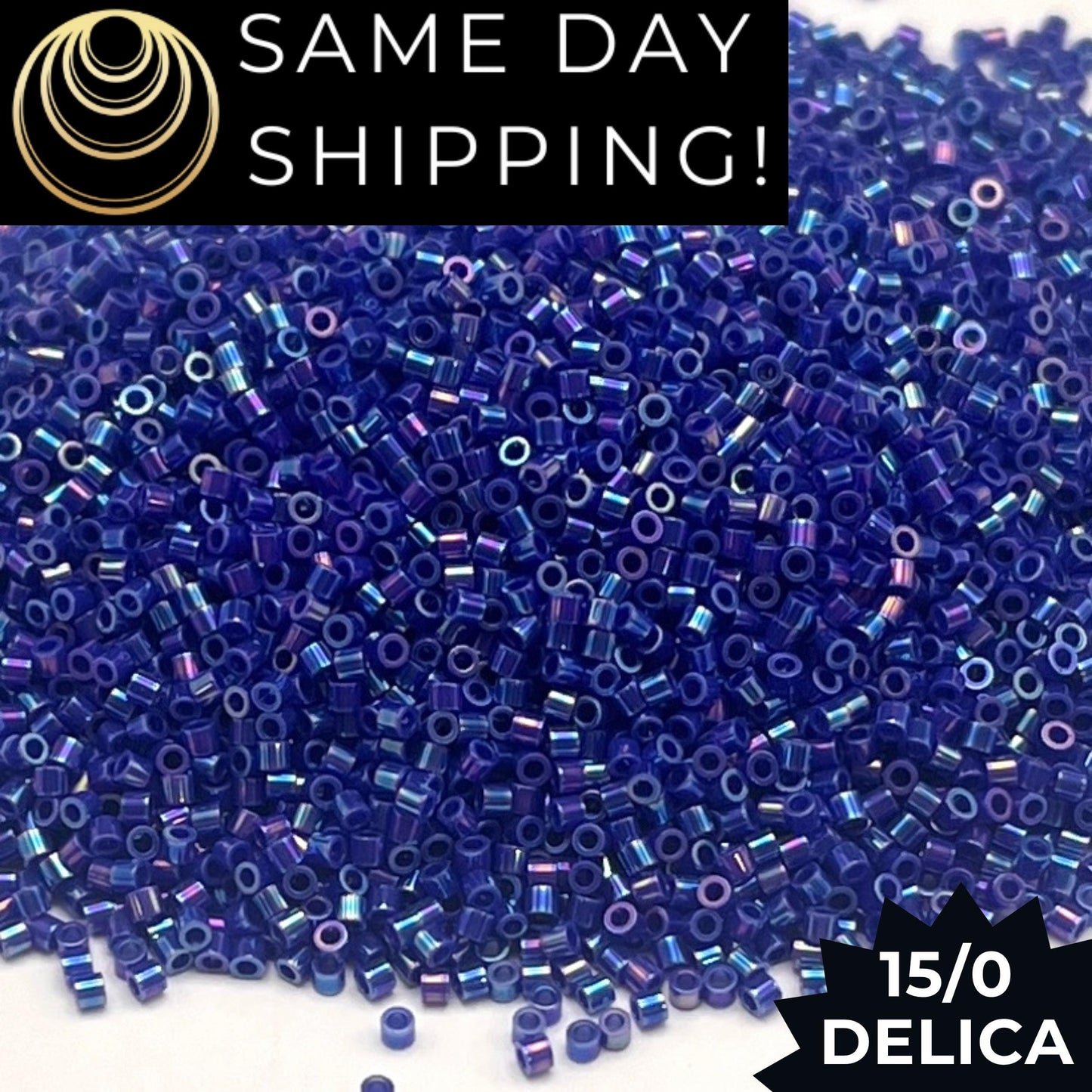 DBS0165 15/0 Miyuki Delica Beads Opaque Cobalt Blue AB
