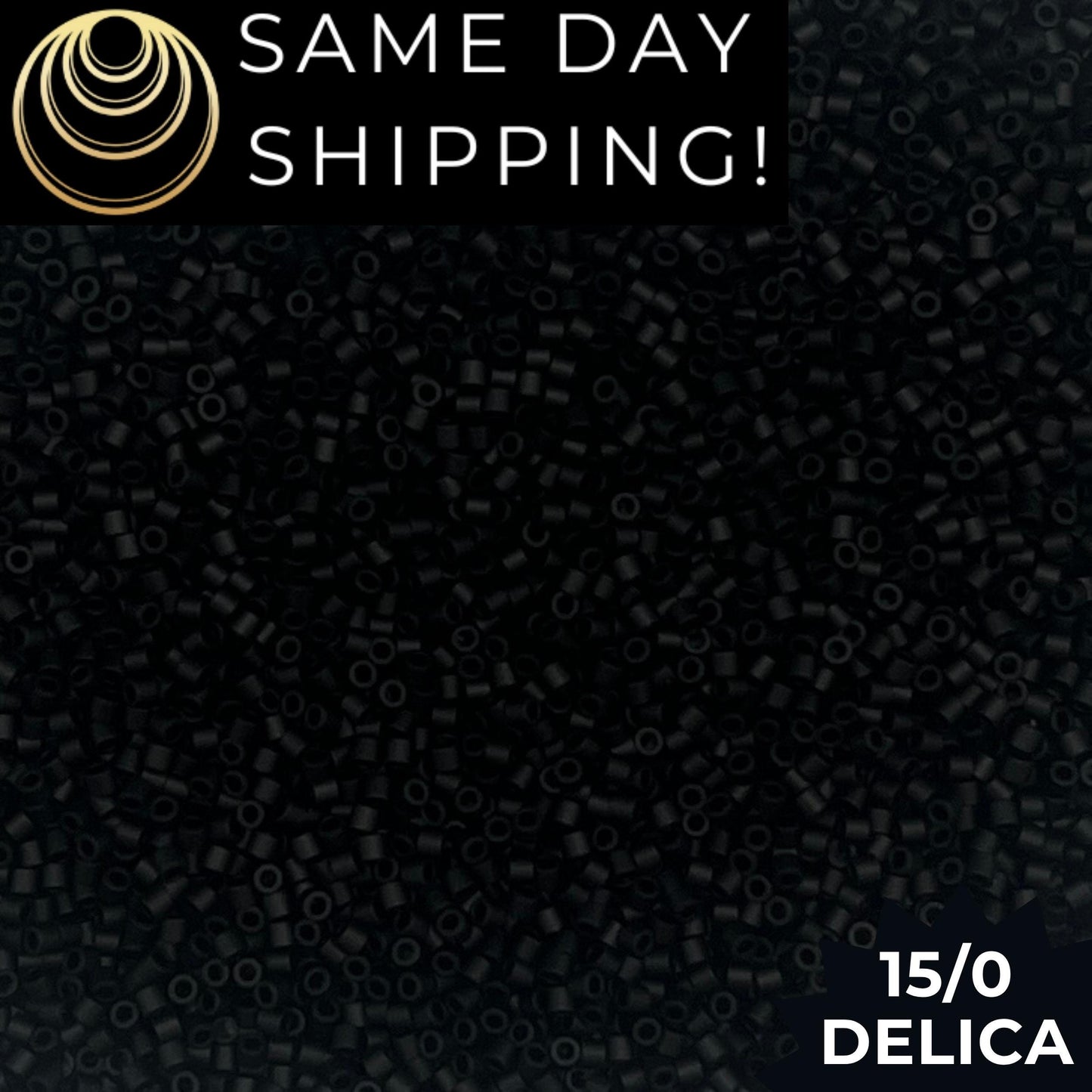 DBS0310 15/0 Miyuki Delica Beads Matte Black