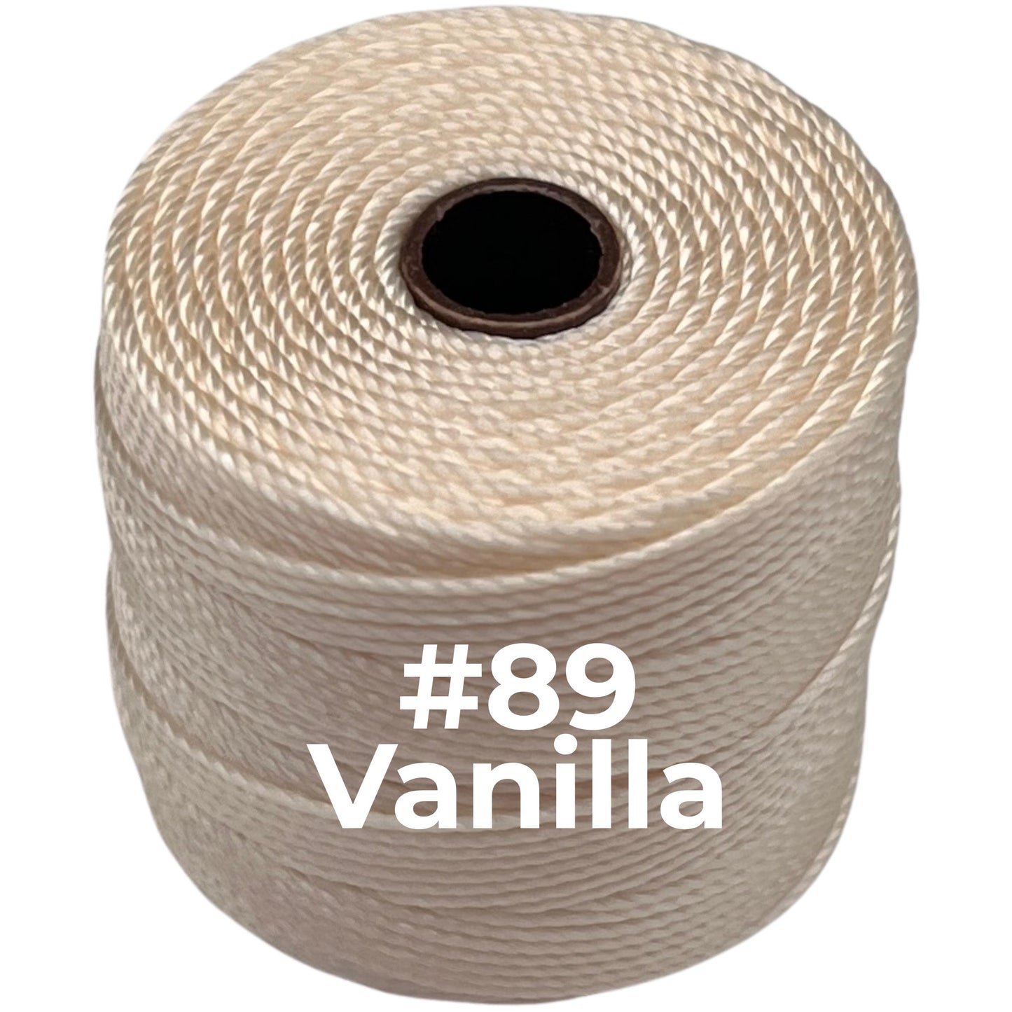 S-Lon Bead Cord TEX 210 77yd 0.5mm Black, White, Cream, Tan