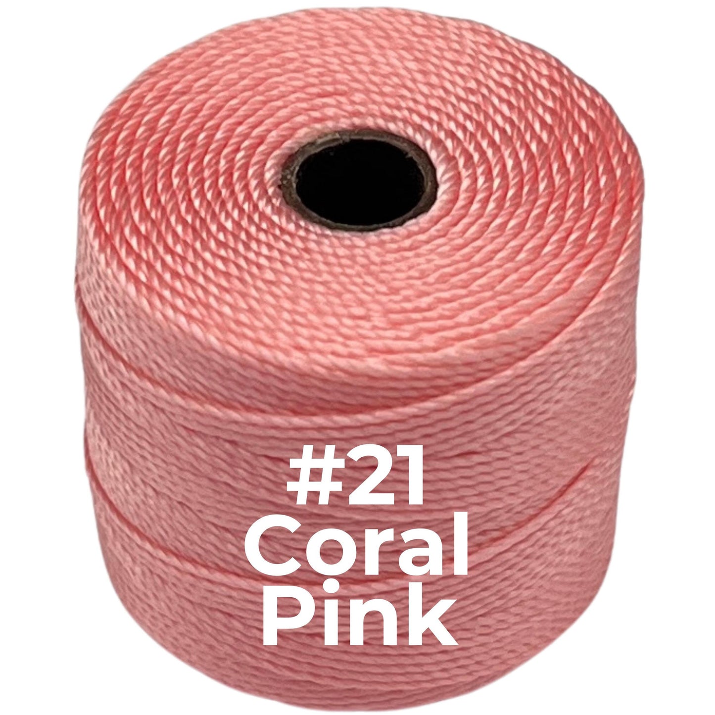 Pink S-Lon Bead Cord TEX 210 77yd 0.5mm