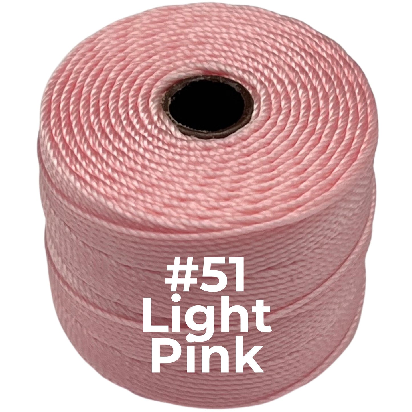 Pink S-Lon Bead Cord TEX 210 77yd 0.5mm