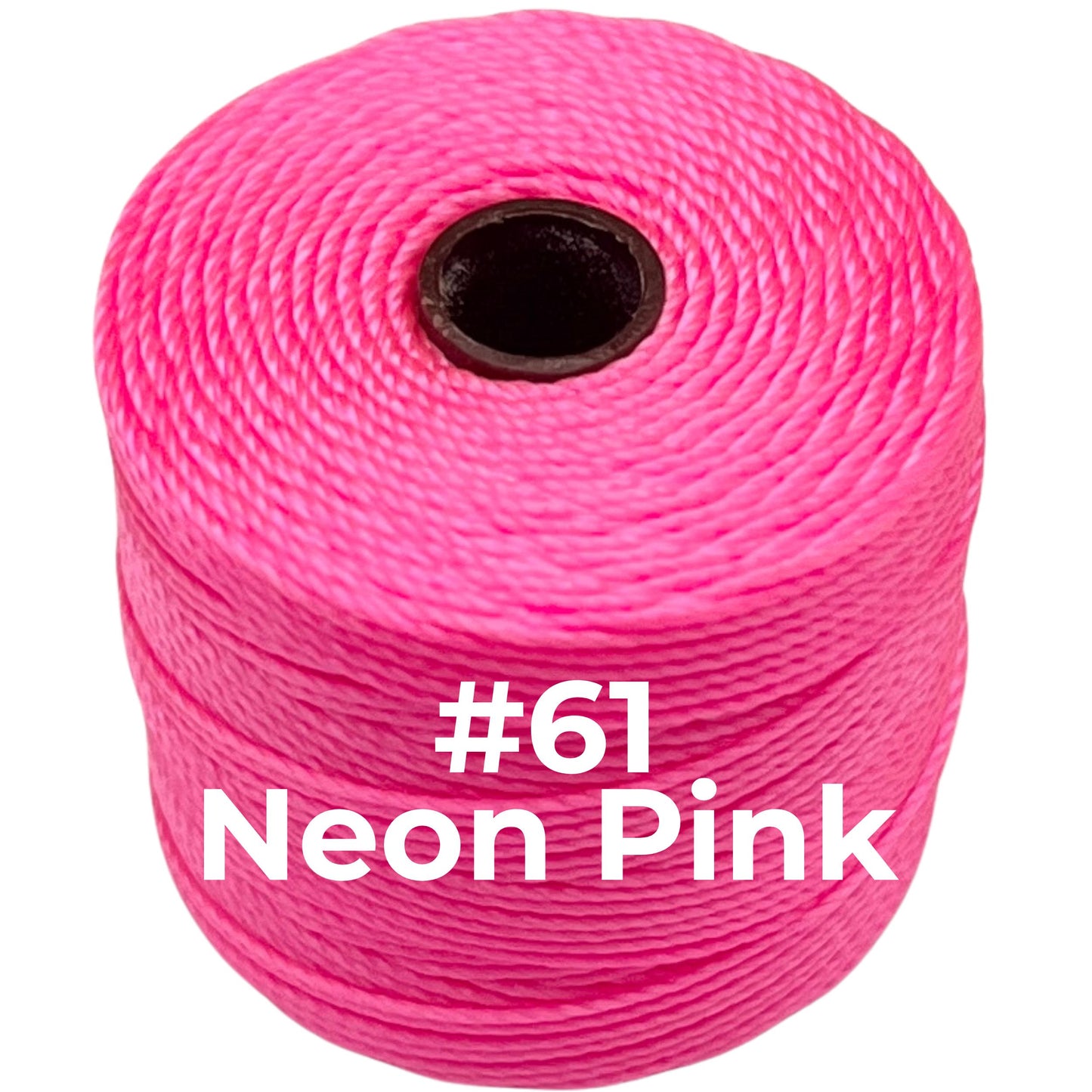 Pink S-Lon Bead Cord TEX 210 77yd 0.5mm