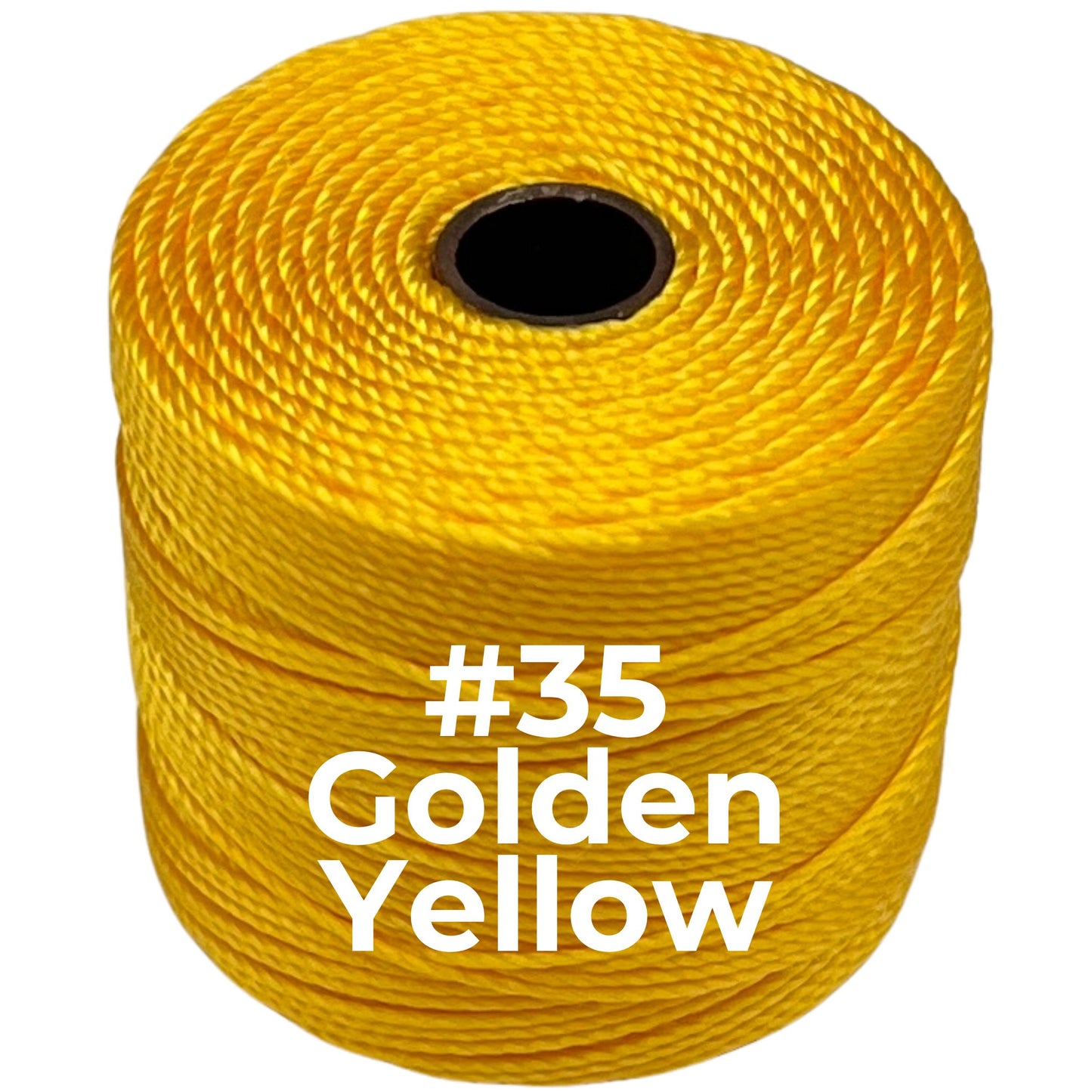 Yellow S-Lon Bead Cord TEX 210 77yd 0.5mm