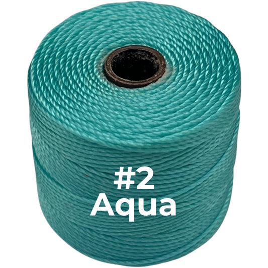 Aqua S-Lon Bead Cord TEX 210 77yd 0.5mm, 1 Spool