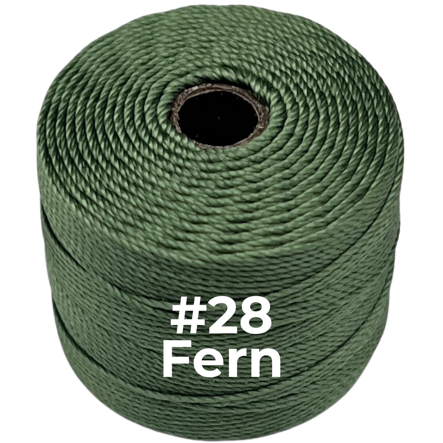Green S-Lon Bead Cord TEX 210 77yd 0.5mm