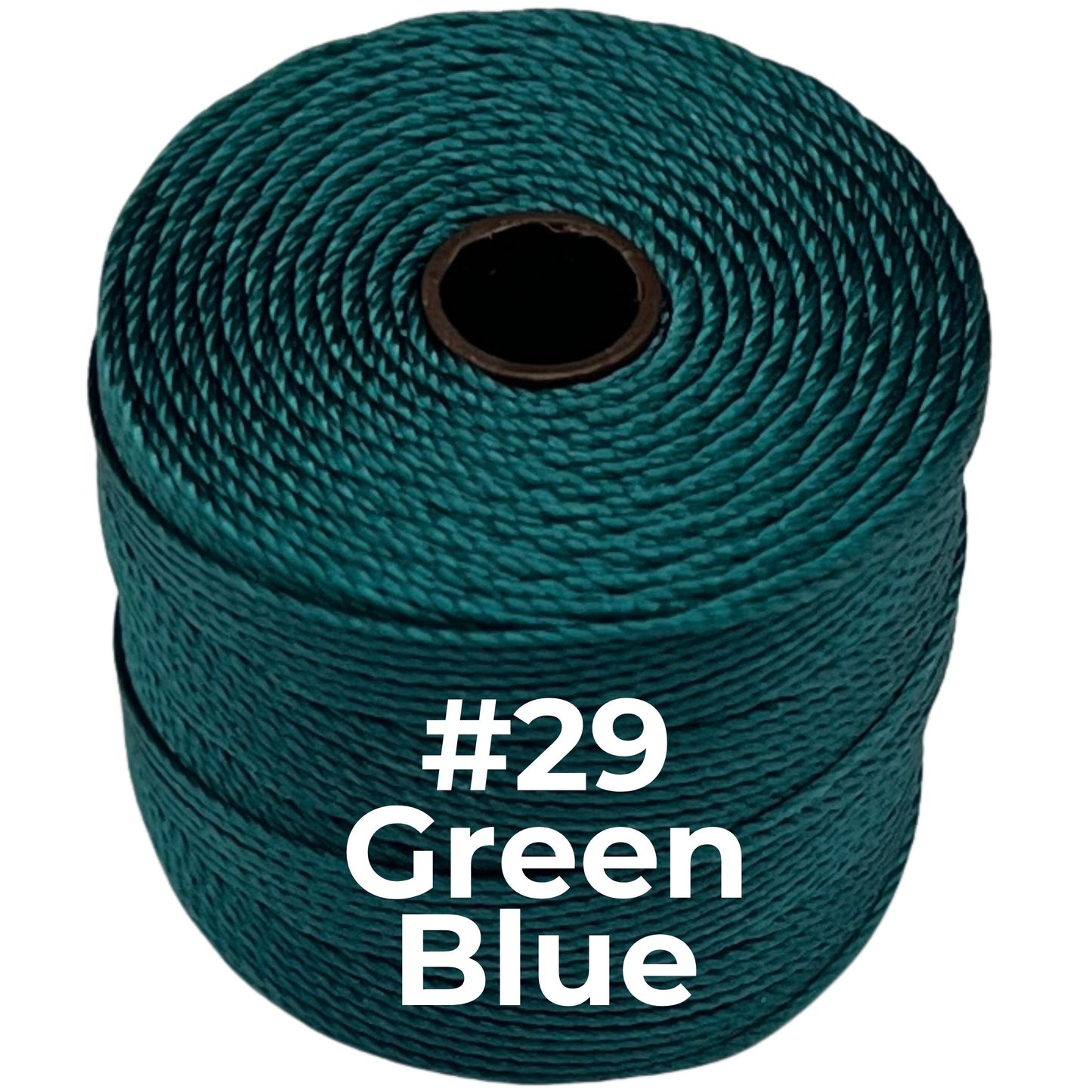 Green S-Lon Bead Cord TEX 210 77yd 0.5mm