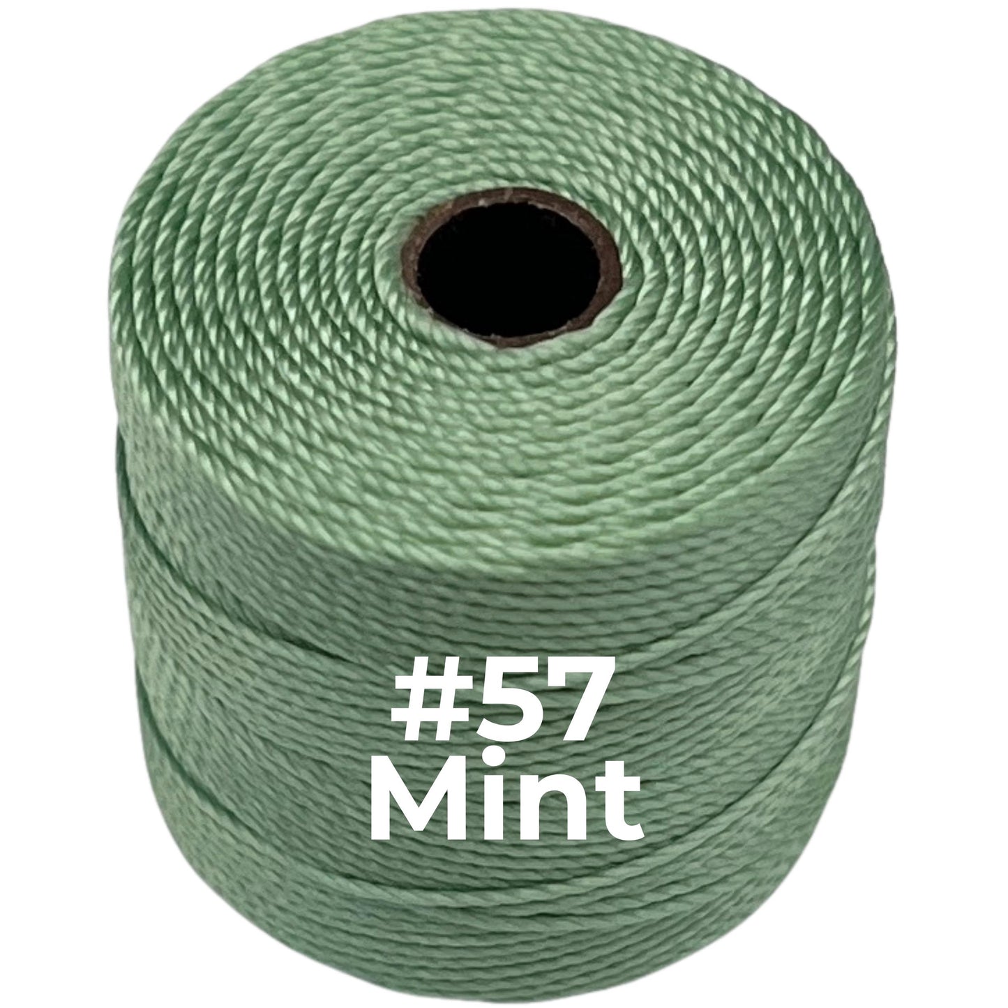 Green S-Lon Bead Cord TEX 210 77yd 0.5mm