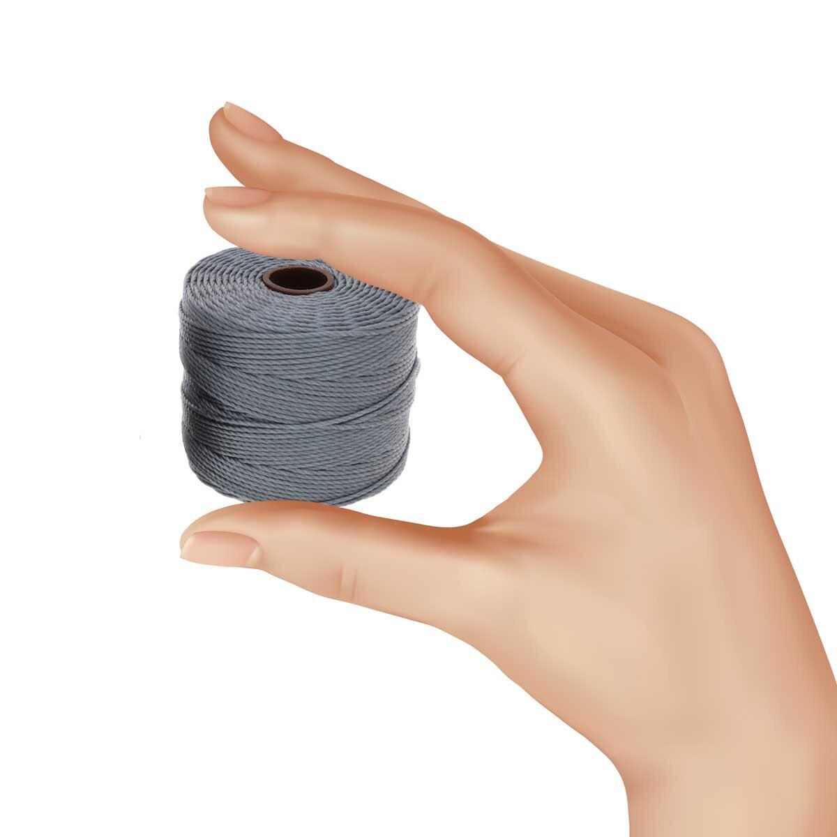 Gray S-Lon Bead Cord TEX 210 77yd 0.5mm