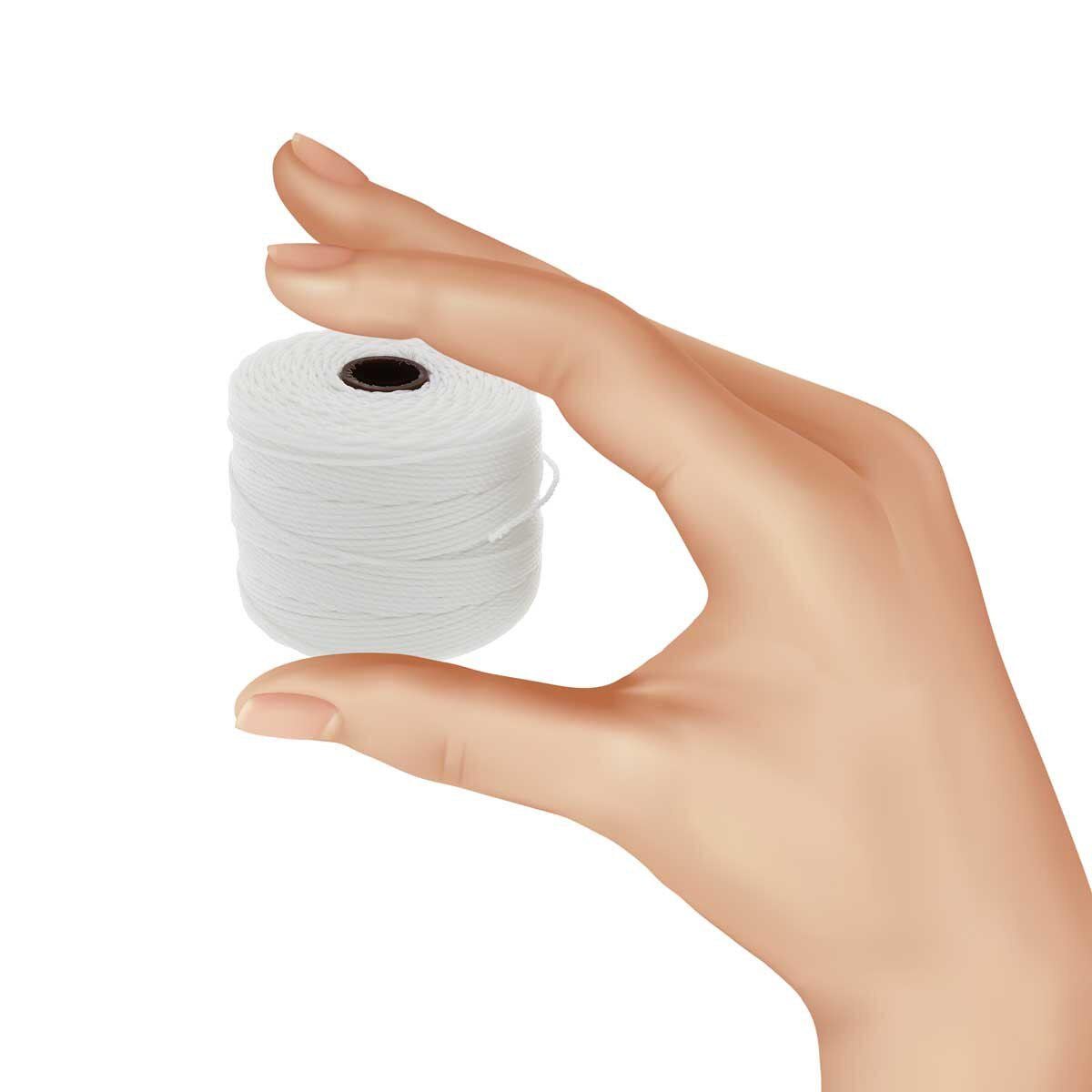 S-Lon Bead Cord TEX 210 77yd 0.5mm Black, White, Cream, Tan