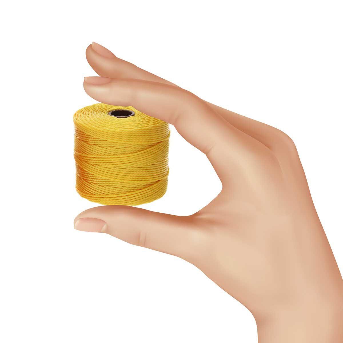 Yellow S-Lon Bead Cord TEX 210 77yd 0.5mm
