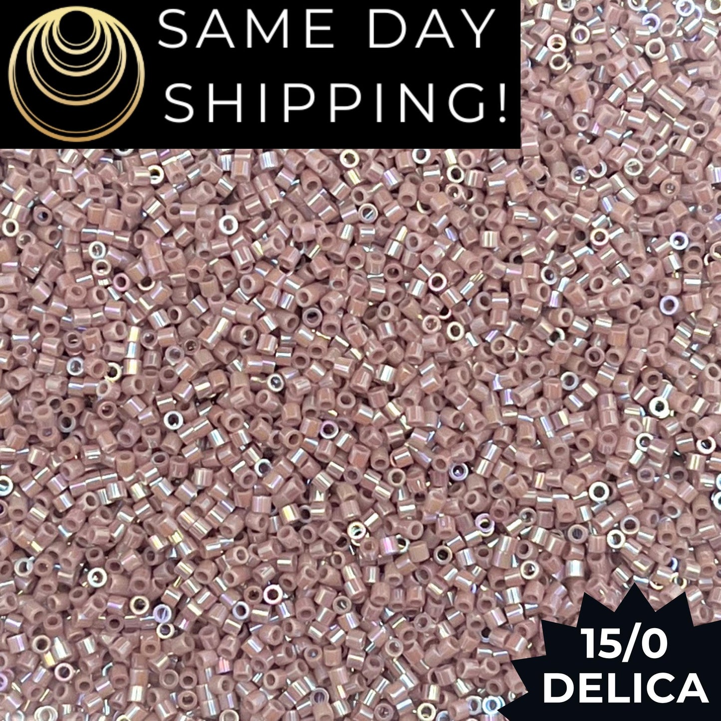 DBS0158 15/0 Miyuki Delica Beads Opaque Lilac AB