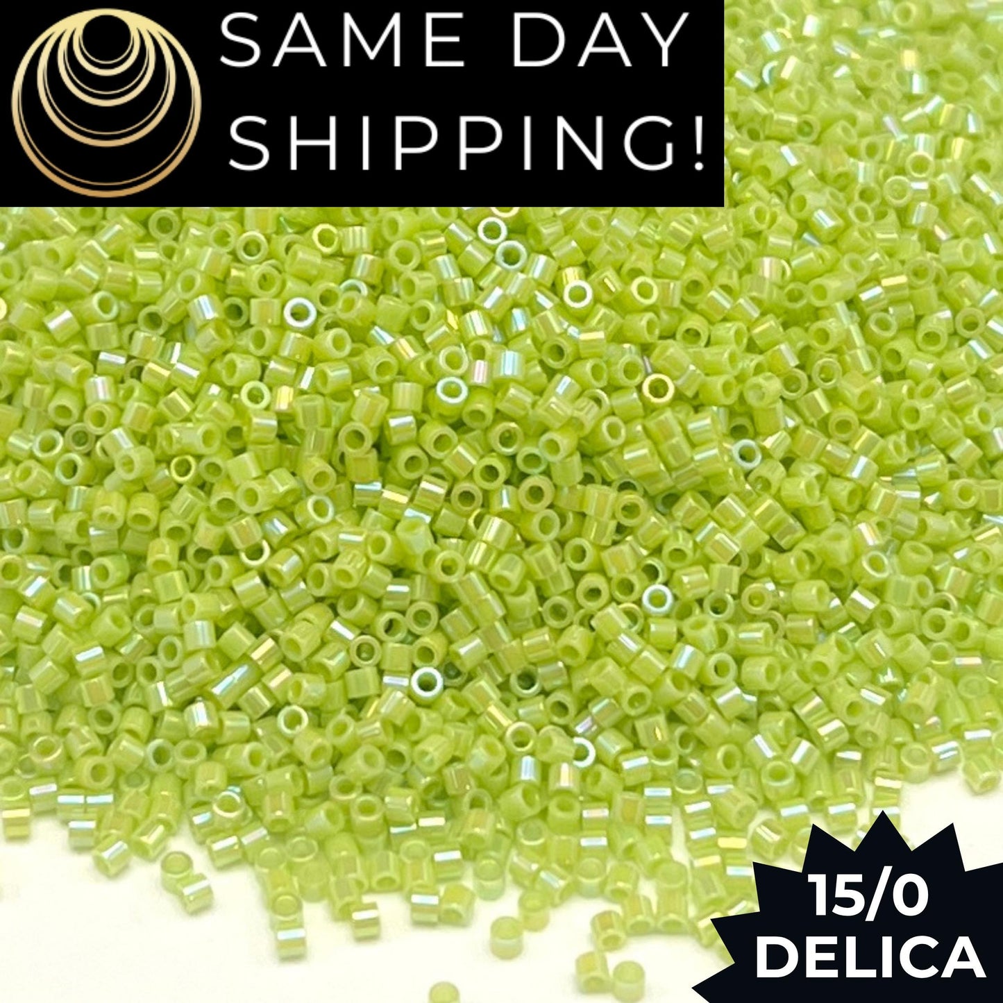 DBS0169 15/0 Miyuki Delica Beads Opaque Chartreuse AB