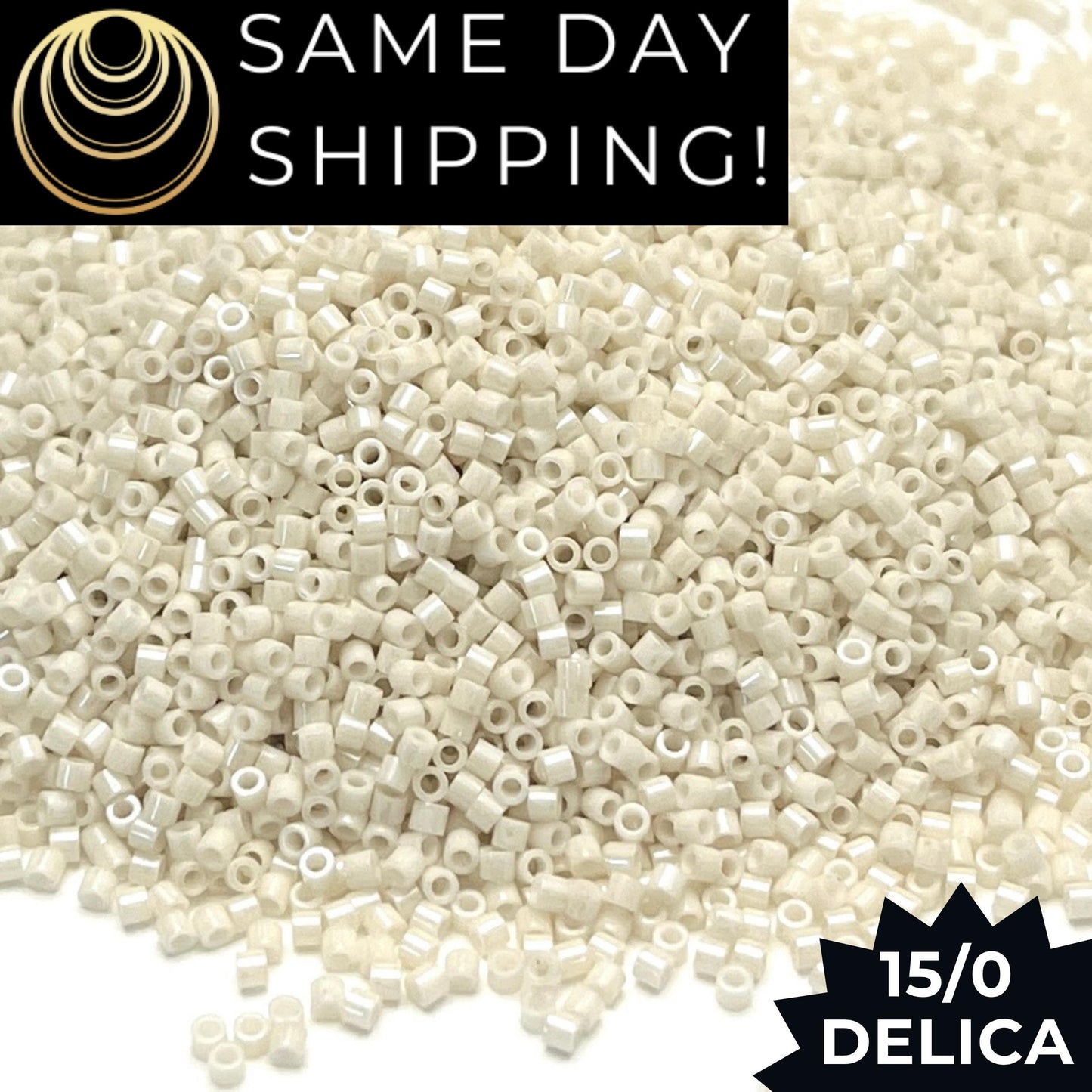 DBS0211 15/0 Miyuki Delica Beads Opaque Limestone Luster