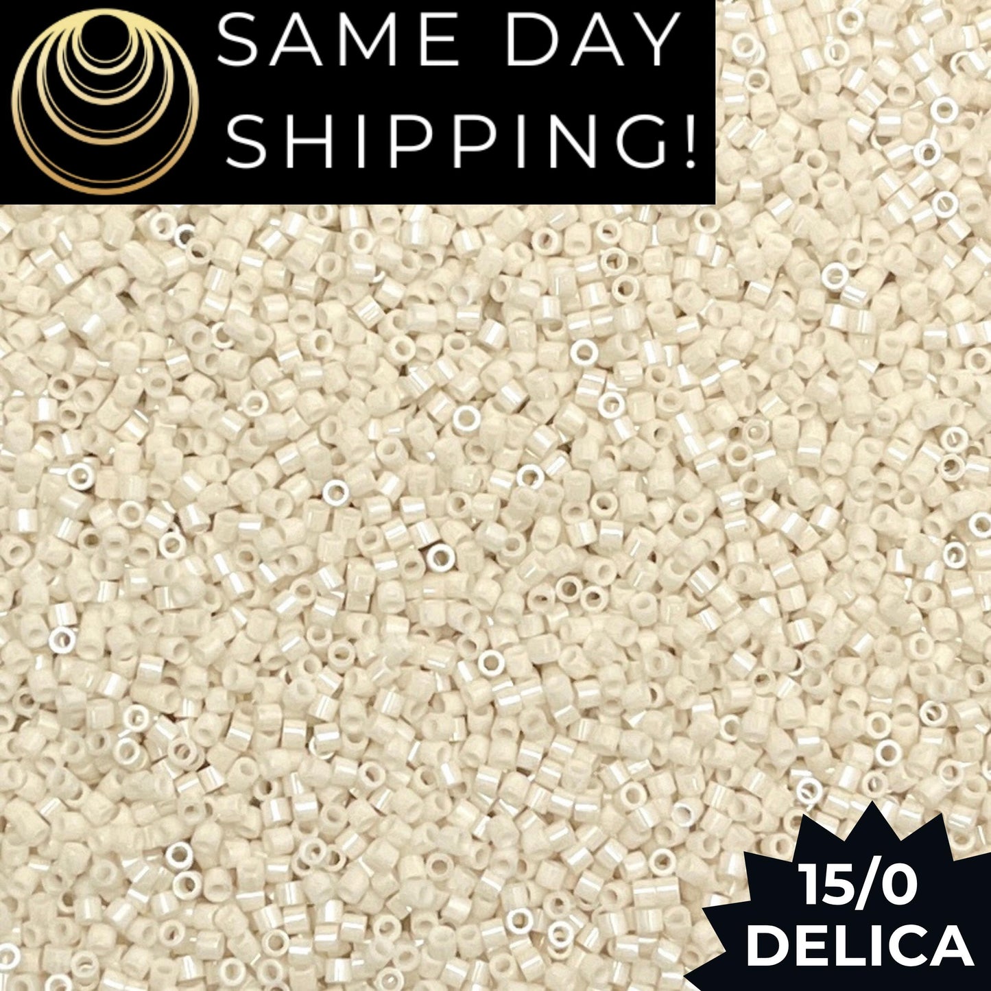 DBS0211 15/0 Miyuki Delica Beads Opaque Limestone Luster