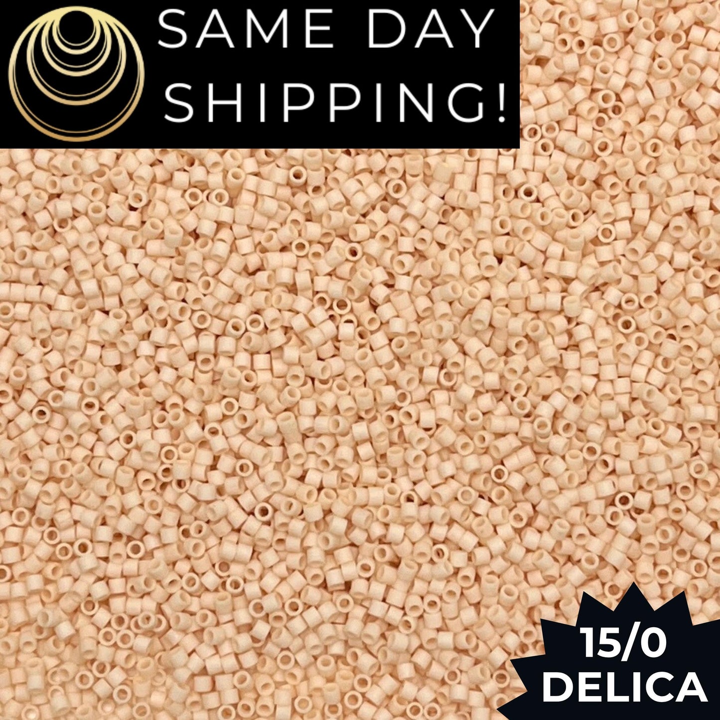 DBS0353 15/0 Miyuki Delica Beads Opaque Matte Antique Beige