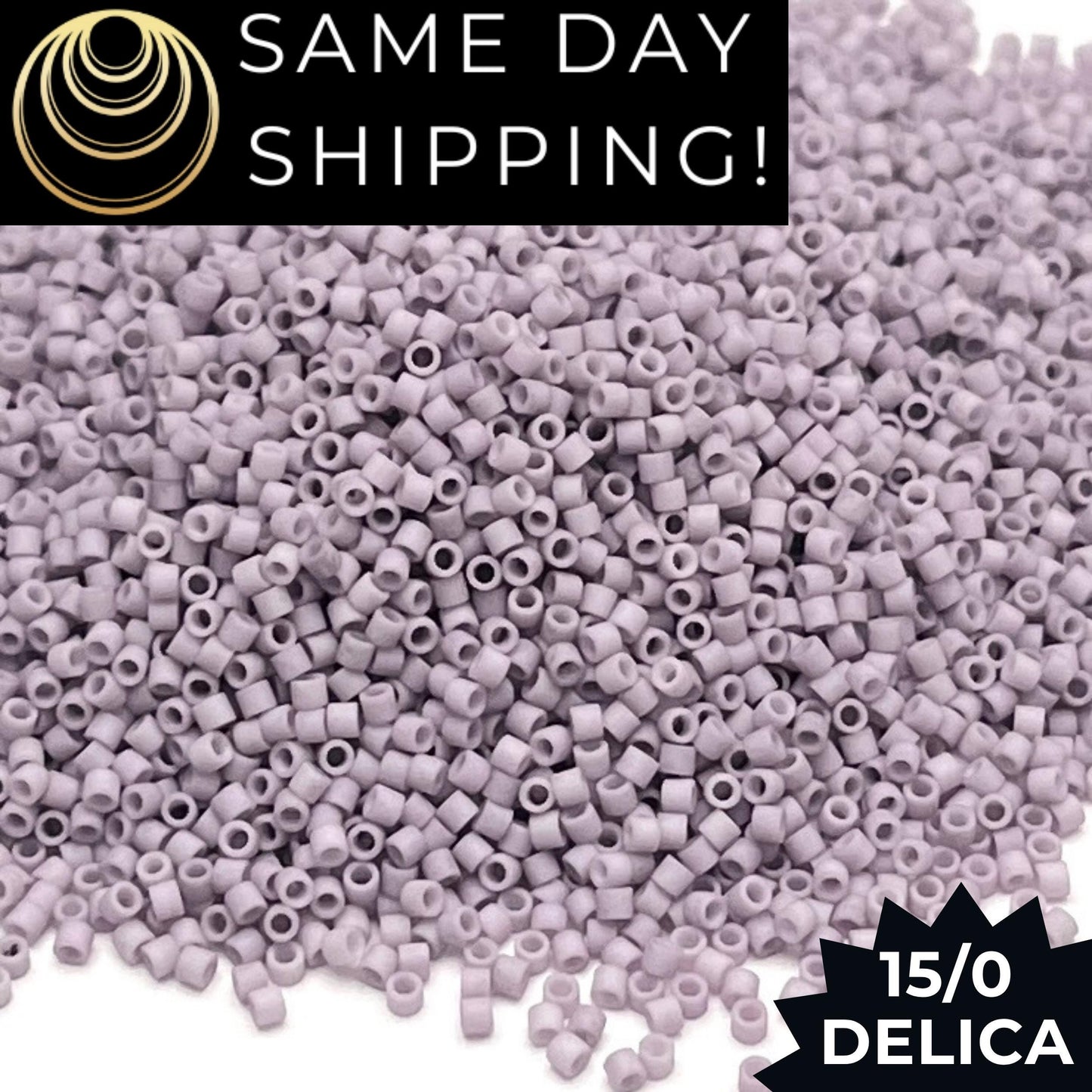 DBS0356 15/0 Miyuki Delica Beads Opaque Matte Light Mauve