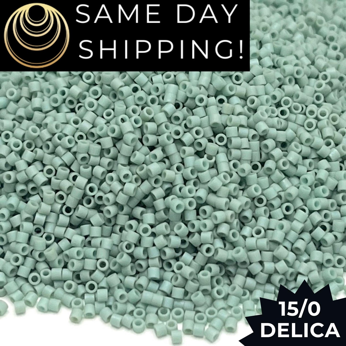 DBS0374 15/0 Miyuki Delica Beads Matte Sea Foam Luster