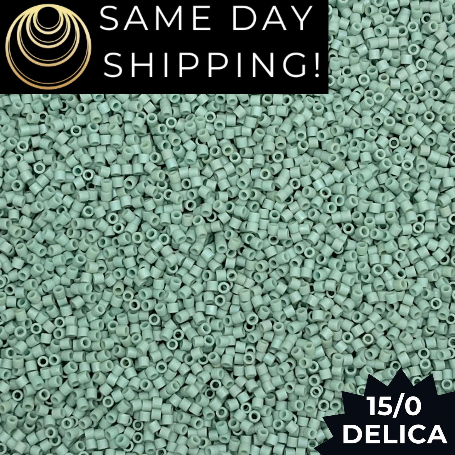 DBS0374 15/0 Miyuki Delica Beads Matte Sea Foam Luster