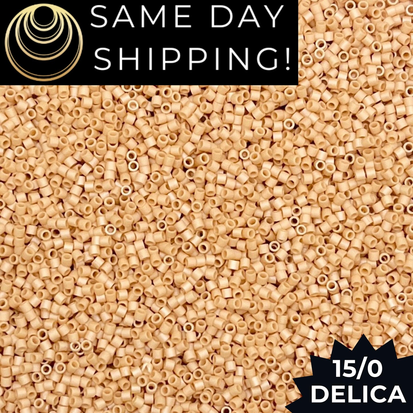 DBS0389 15/0 Miyuki Delica Beads Opaque Matte Light Terracotta Luster