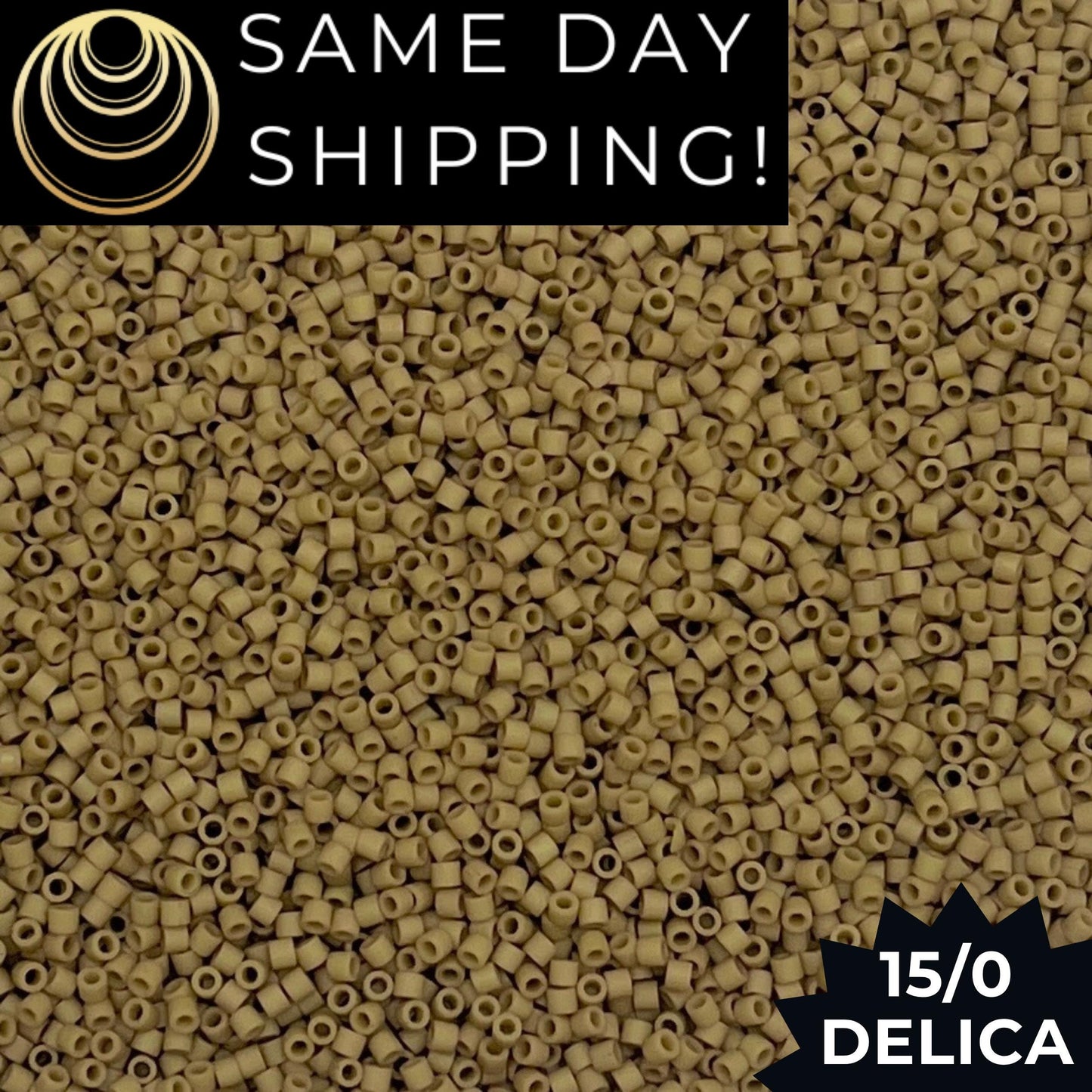 DBS0390 15/0 Miyuki Delica Beads Opaque Matte Green Tea Luster