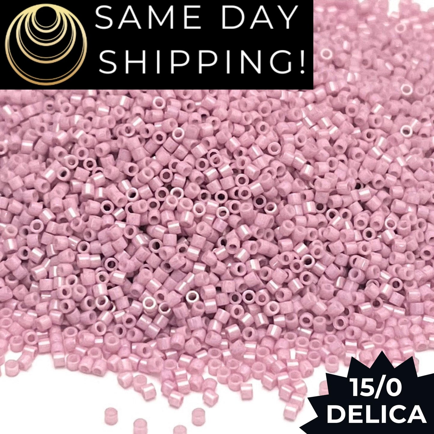 DBS0210 15/0 Miyuki Delica Beads Opaque Old Rose Luster