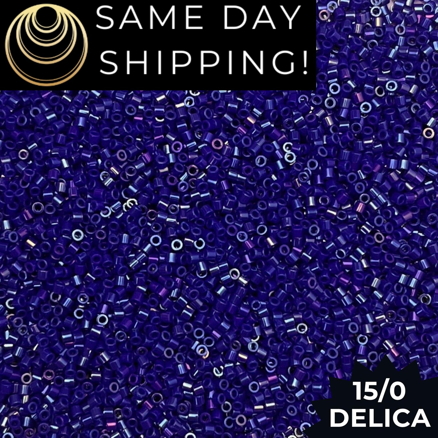 DBS0216 15/0 Miyuki Delica Beads Opaque Cobalt Blue Luster