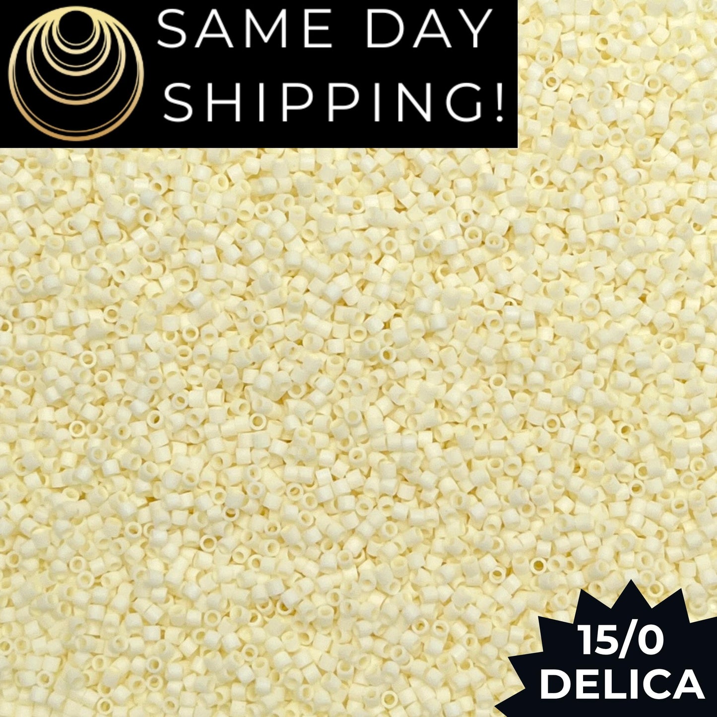 DBS0352 15/0 Miyuki Delica Beads Opaque Matte Eggshell