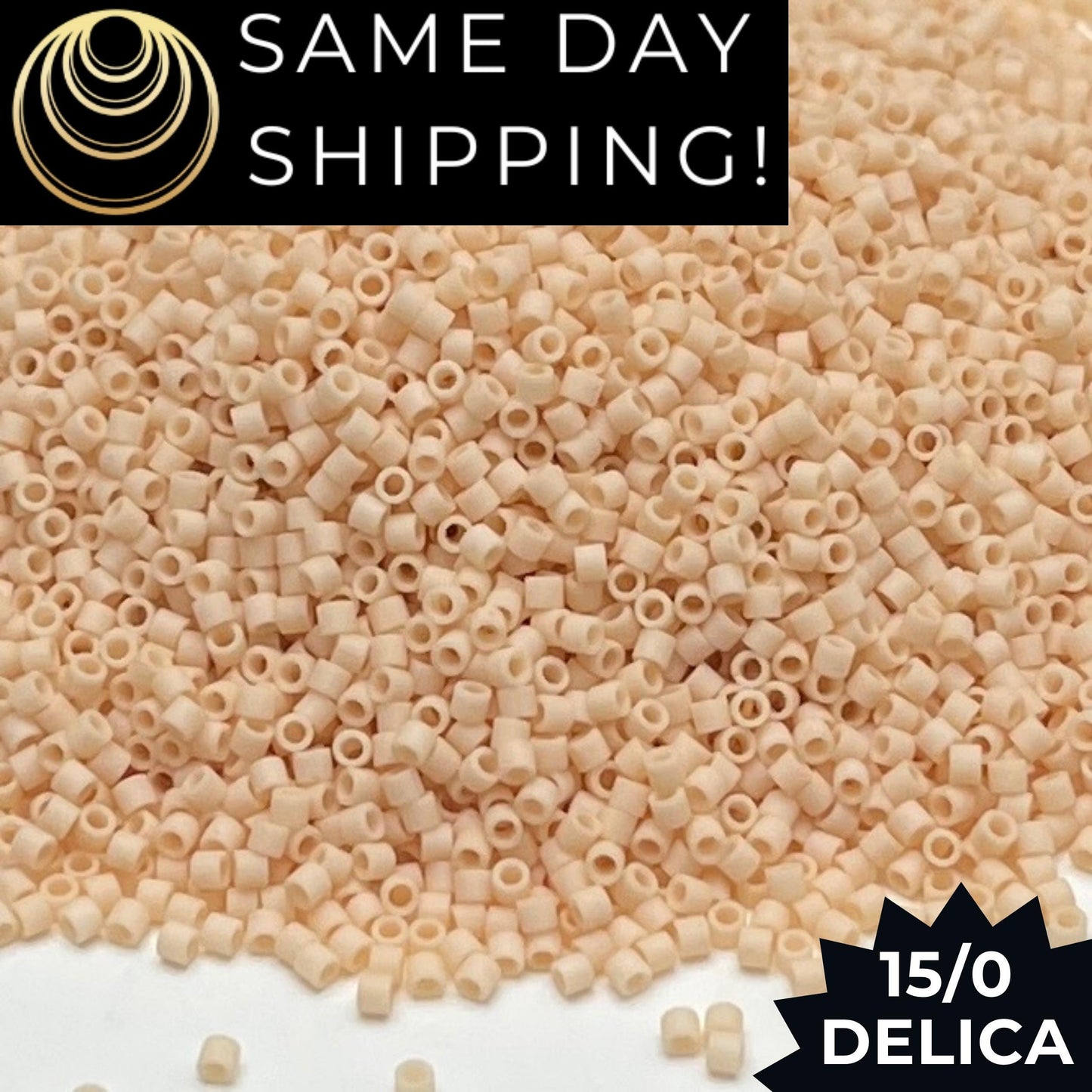 DBS0353 15/0 Miyuki Delica Beads Opaque Matte Antique Beige