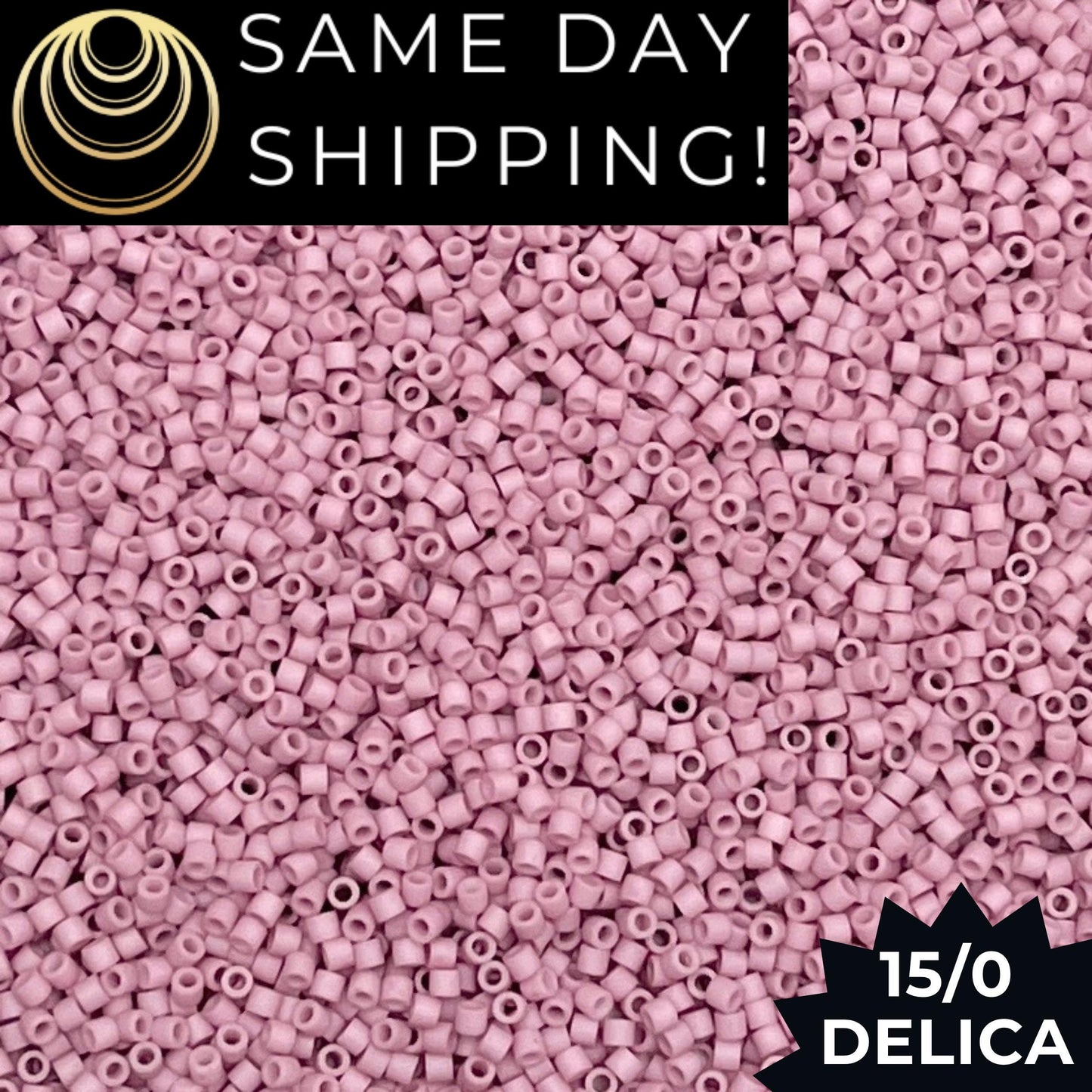 DBS0355 15/0 Miyuki Delica Beads Opaque Matte Dusty Orchid