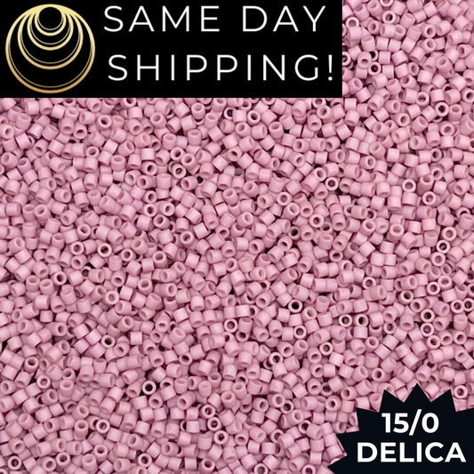 DBS0355 15/0 Miyuki Delica Beads Opaque Matte Dusty Orchid