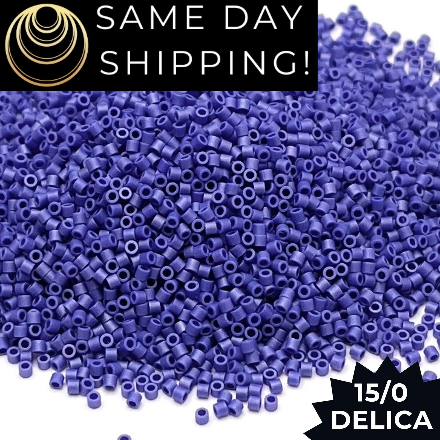 DBS0361 15/0 Miyuki Delica Beads Opaque Matte Cobalt Luster