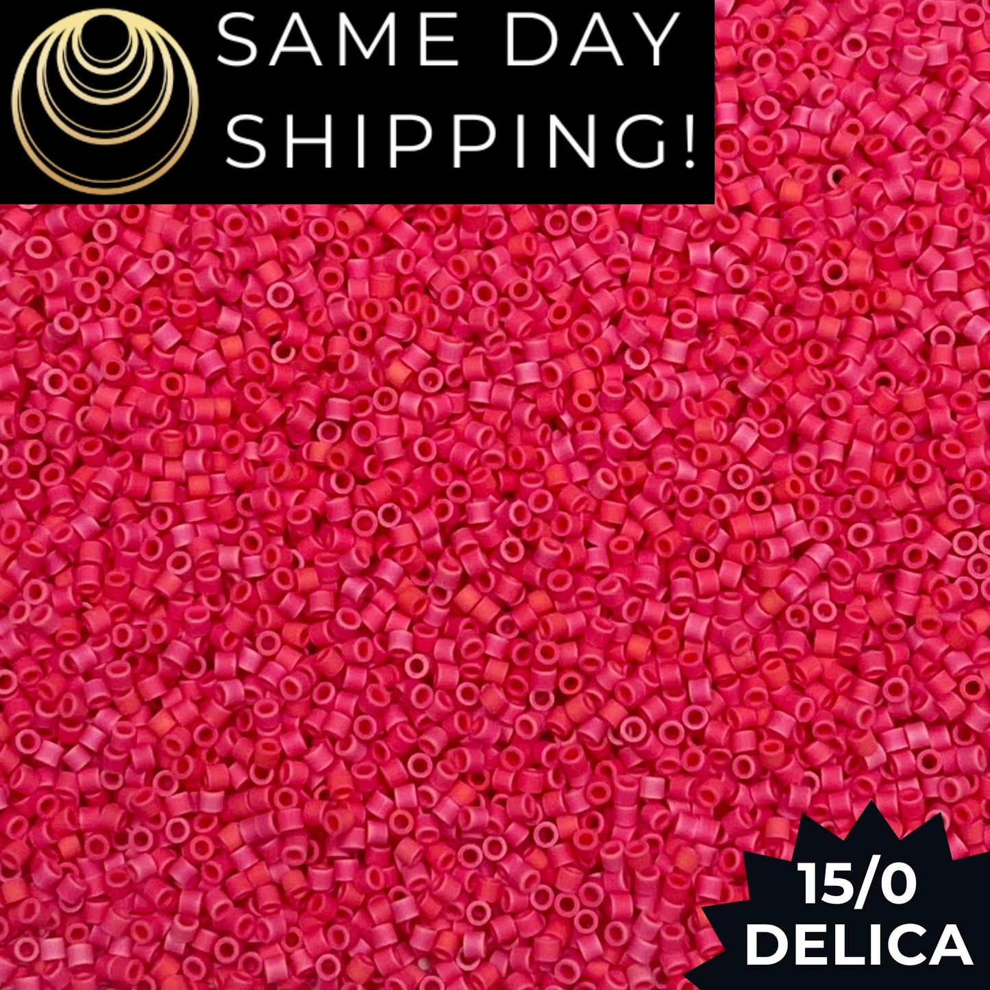DBS0362 15/0 Miyuki Delica Beads Opaque Matte Red Luster