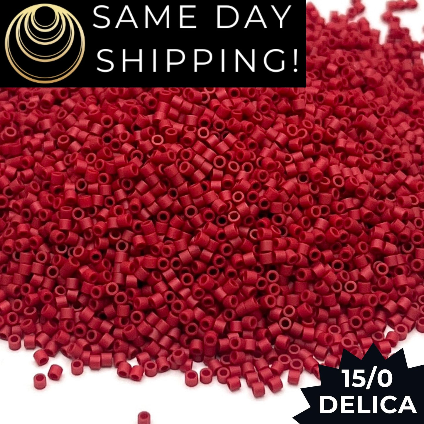 DBS0378 15/0 Miyuki Delica Beads Opaque Matte Dark Red Luster