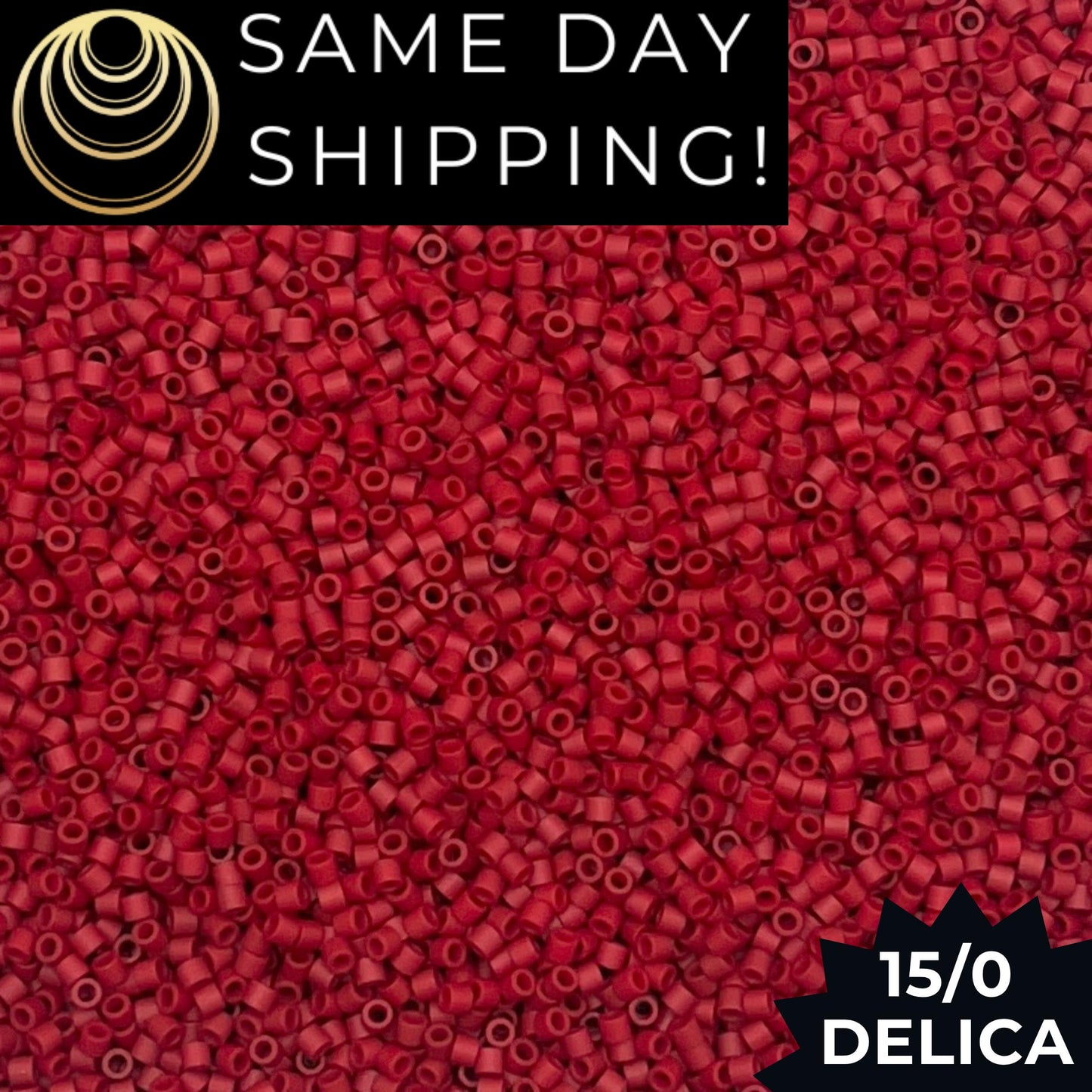 DBS0378 15/0 Miyuki Delica Beads Opaque Matte Dark Red Luster