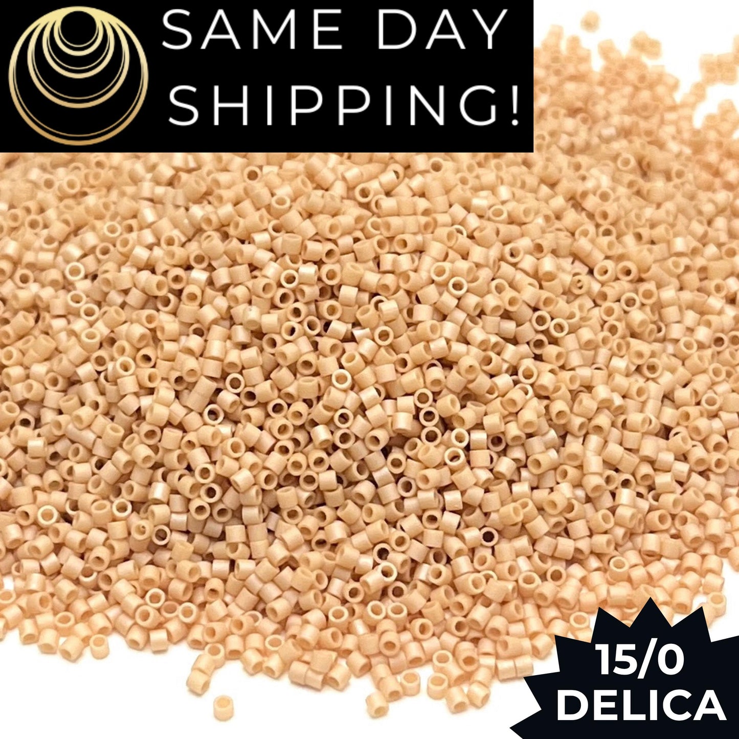DBS0389 15/0 Miyuki Delica Beads Opaque Matte Light Terracotta Luster