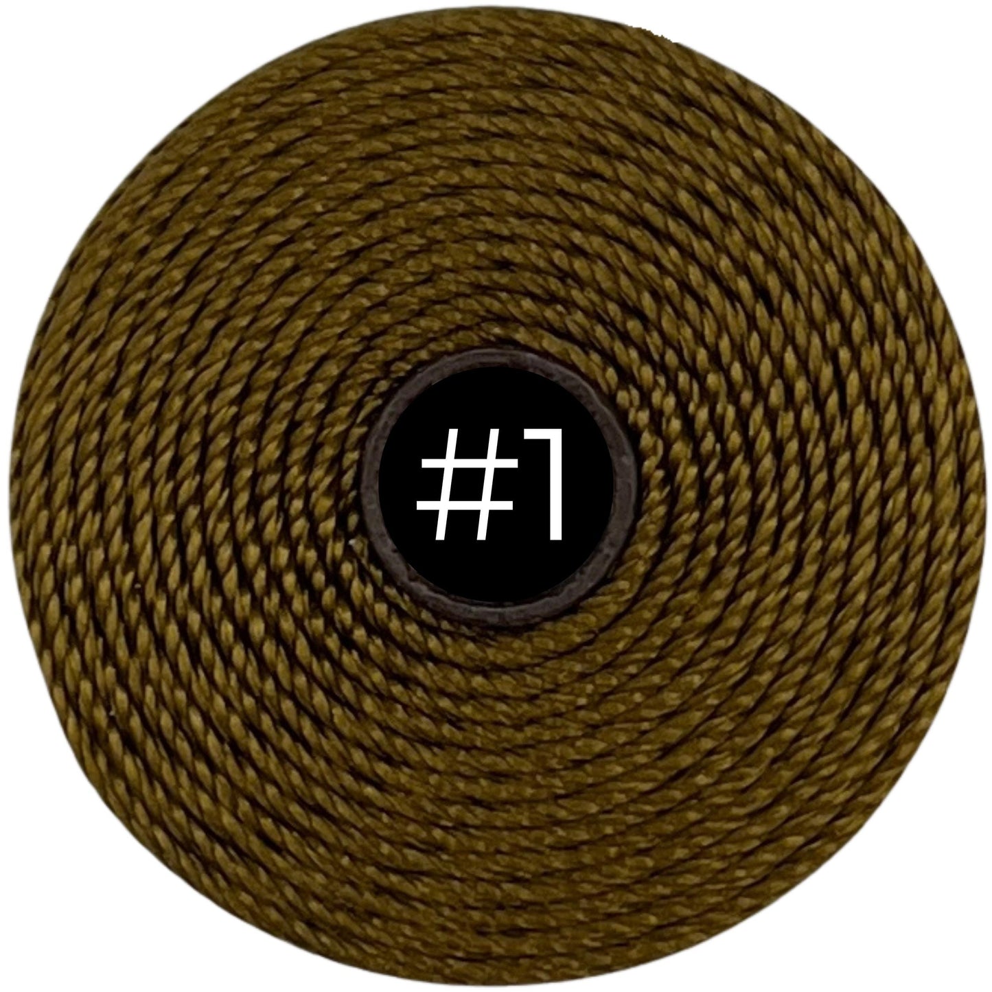 Antique Gold S-Lon Bead Cord TEX 210 77yd 0.5mm, 1 Spool