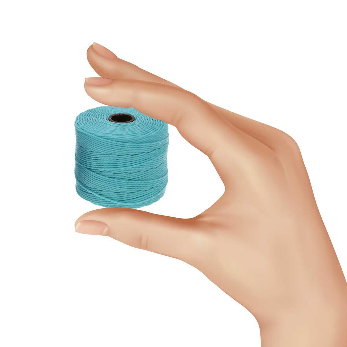 Aqua S-Lon Bead Cord TEX 210 77yd 0.5mm, 1 Spool