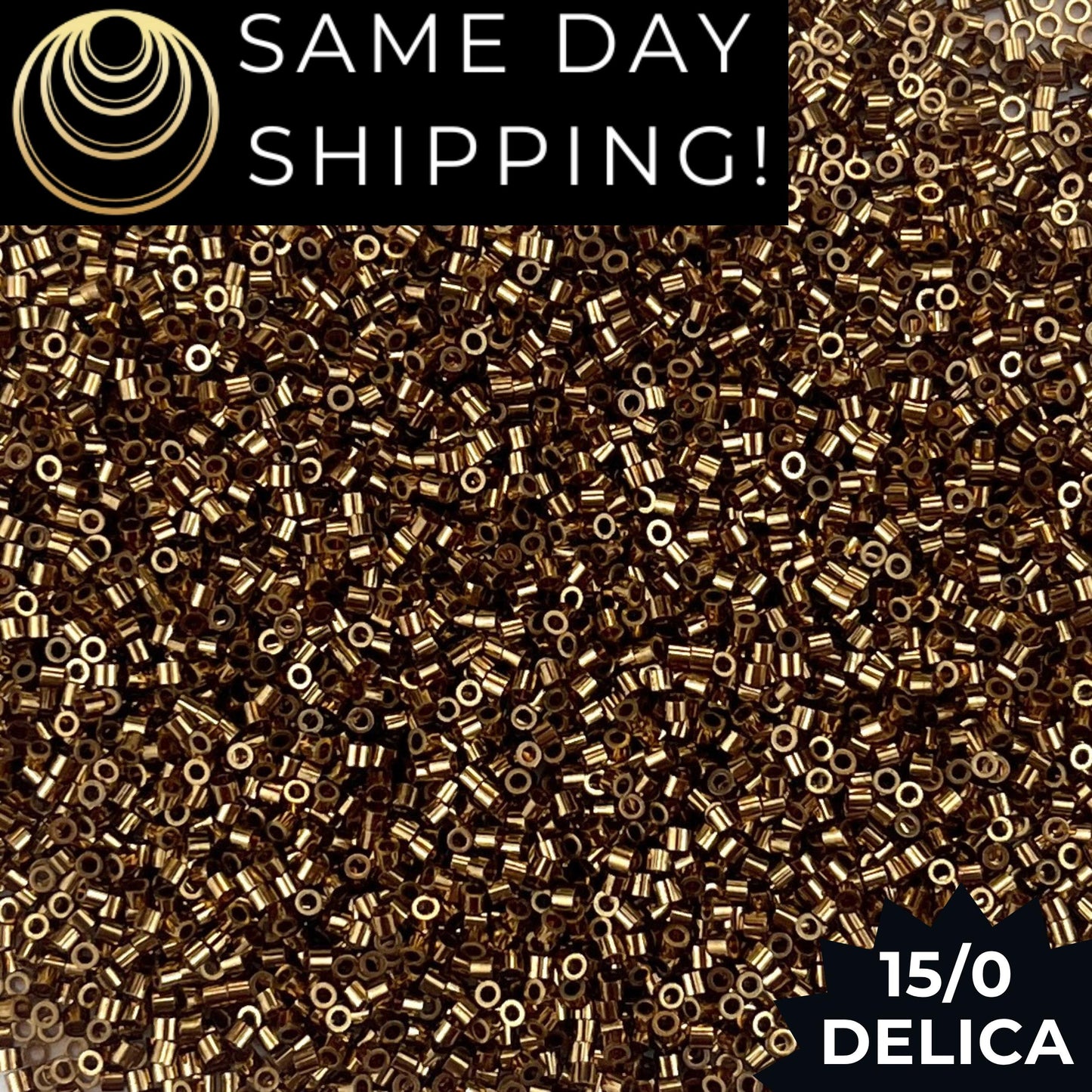 DBS0022L 15/0 Miyuki Delica Beads Metallic Light Bronze