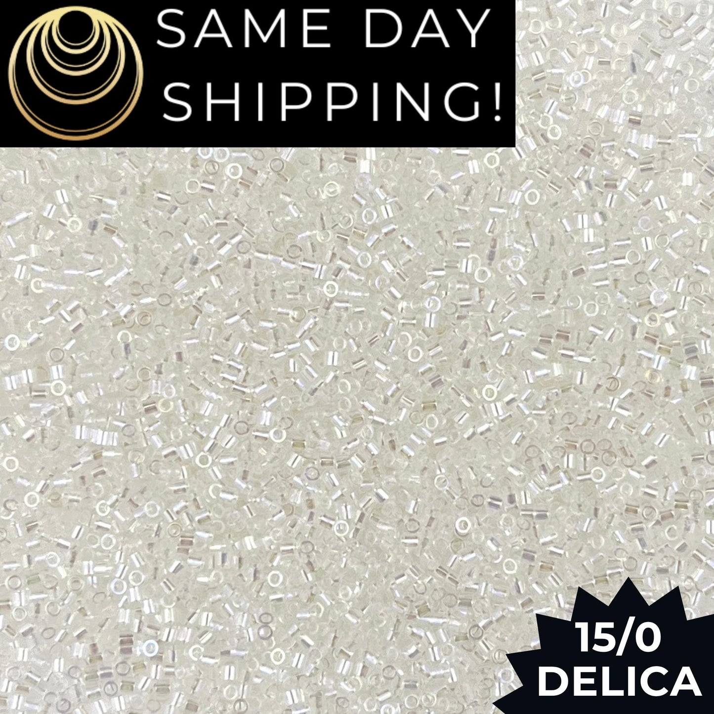 DBS0051 15/0 Miyuki Delica Beads Crystal AB