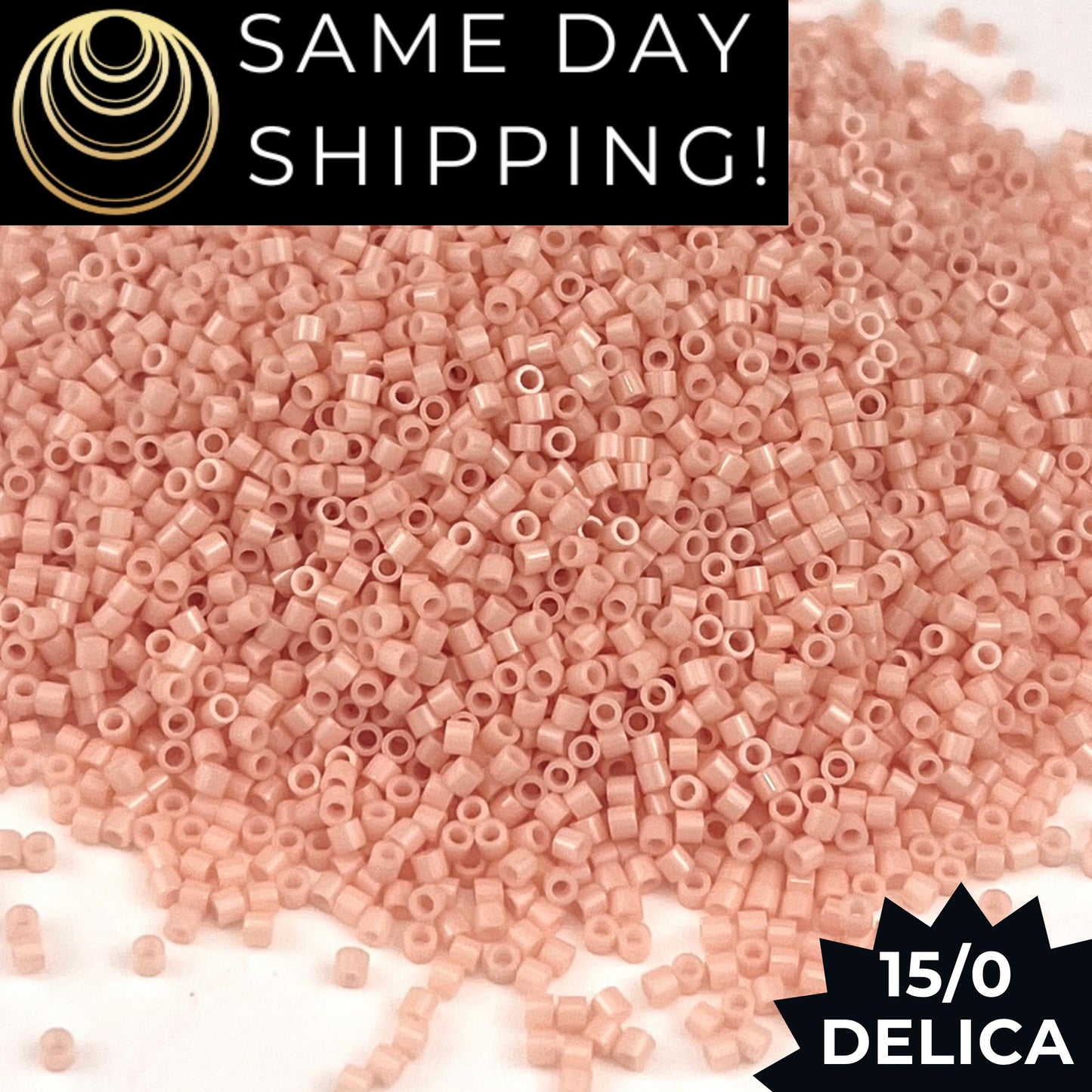 DBS0206 15/0 Miyuki Delica Beads Opaque Salmon