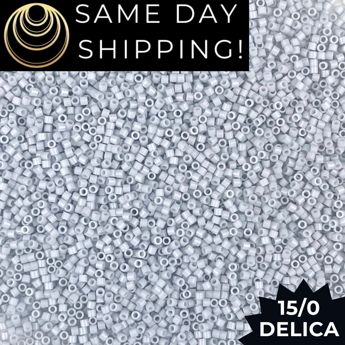 DBS0209 15/0 Miyuki Delica Beads Opaque Light Blue-Gray Luster