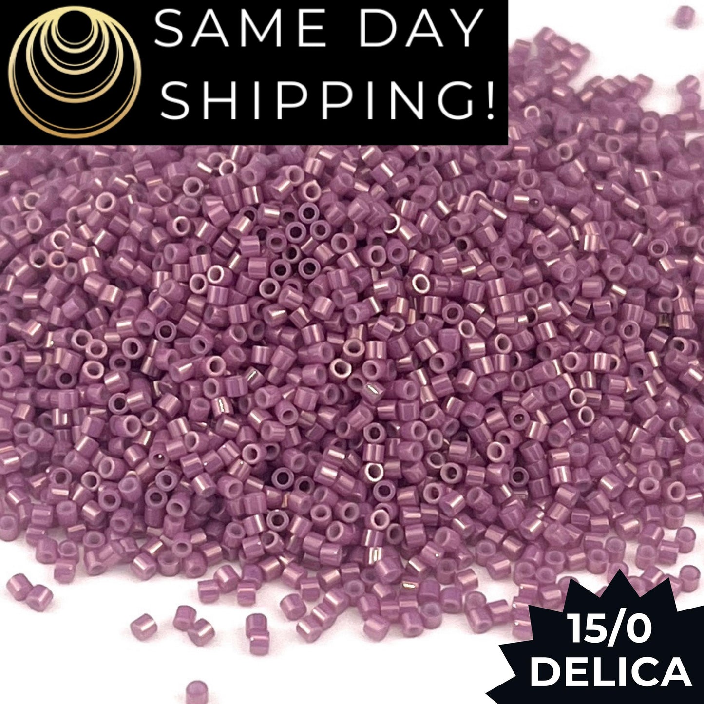 DBS0253 15/0 Miyuki Delica Beads Opaque Pink Mauve Luster