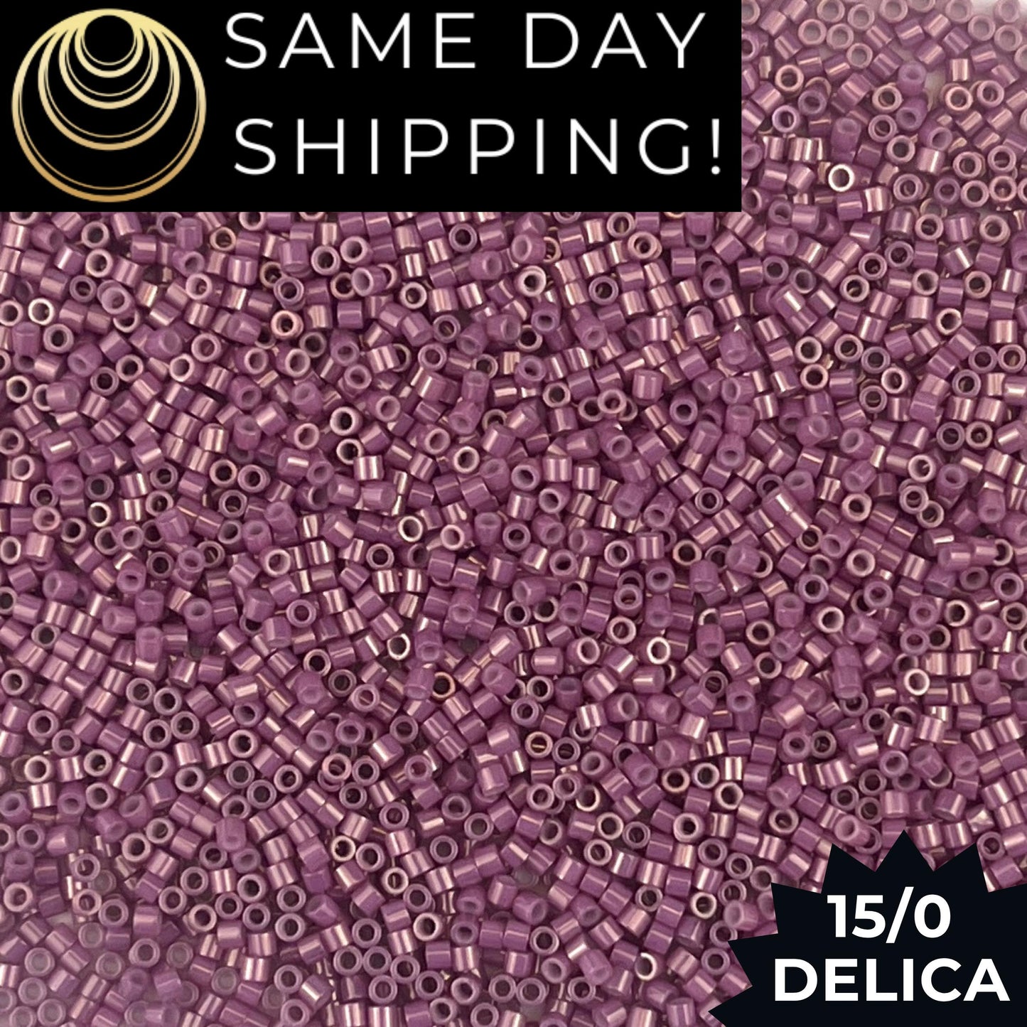 DBS0253 15/0 Miyuki Delica Beads Opaque Pink Mauve Luster