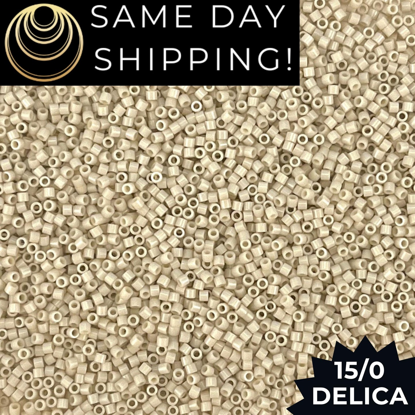 DBS0261 15/0 Miyuki Delica Beads Opaque Linen Luster