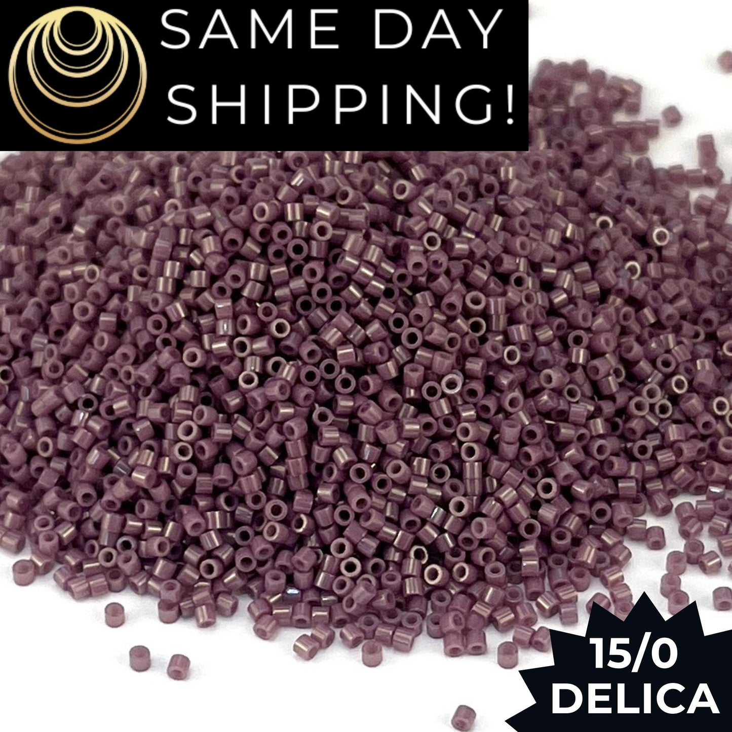 DBS0265 15/0 Miyuki Delica Beads Opaque Mauve Luster