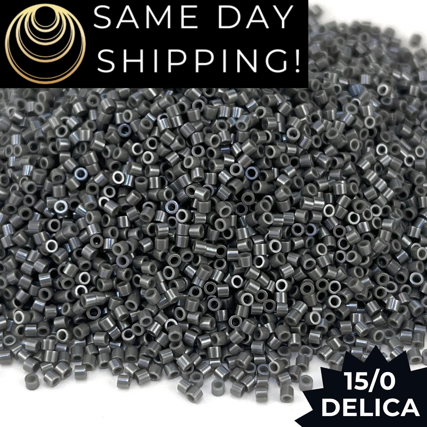 DBS0268 15/0 Miyuki Delica Beads Opaque Smoke Luster