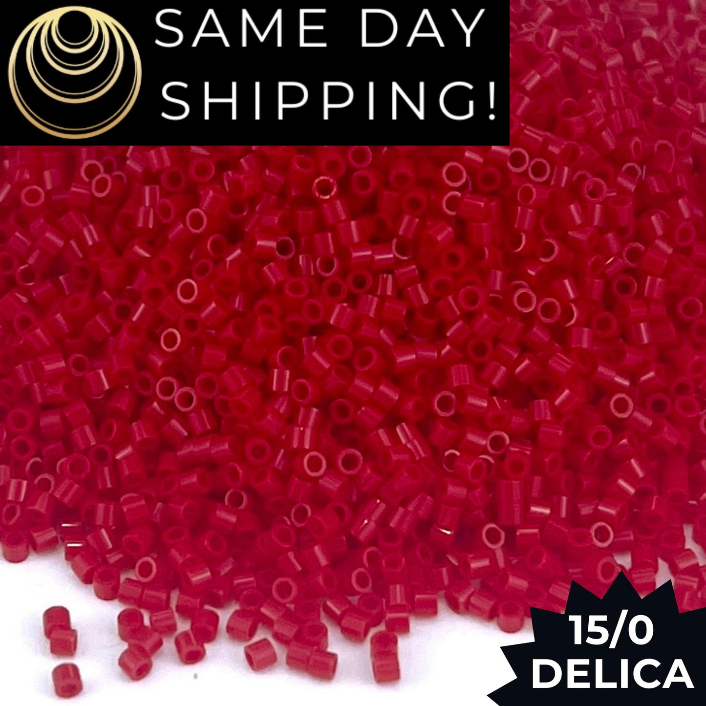 DBS0723 15/0 Miyuki Delica Beads Opaque Red