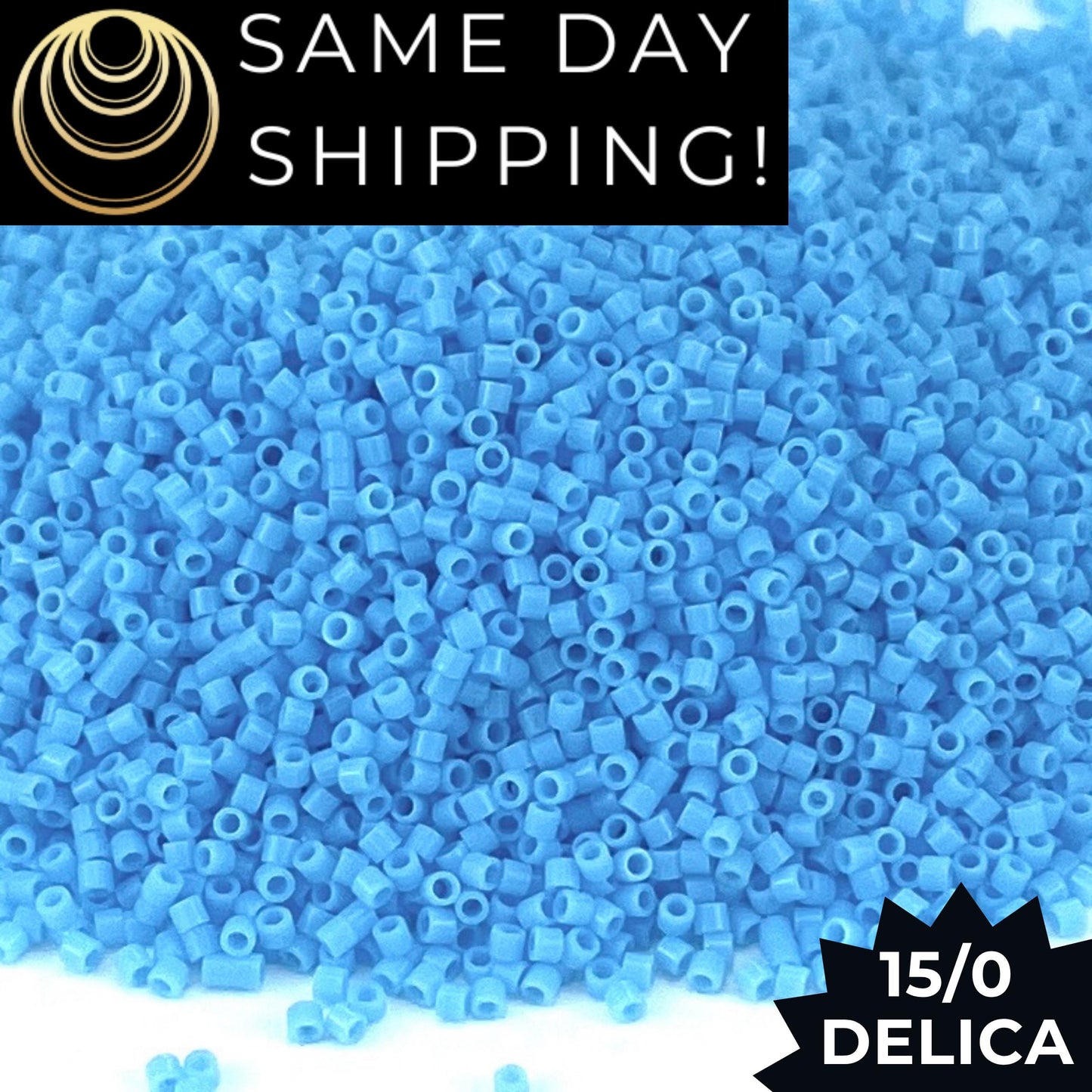 DBS0725 15/0 Miyuki Delica Beads Opaque Turquoise Blue